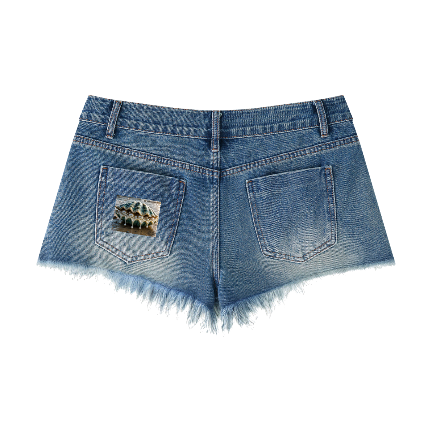 Women's Vintage Wash Raw Hem Denim Shorts