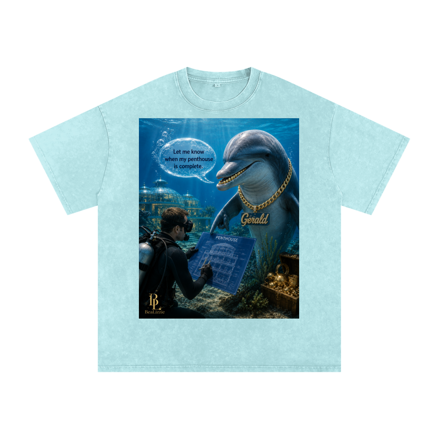 Snow Washed Oversized Cotton T-Shirt