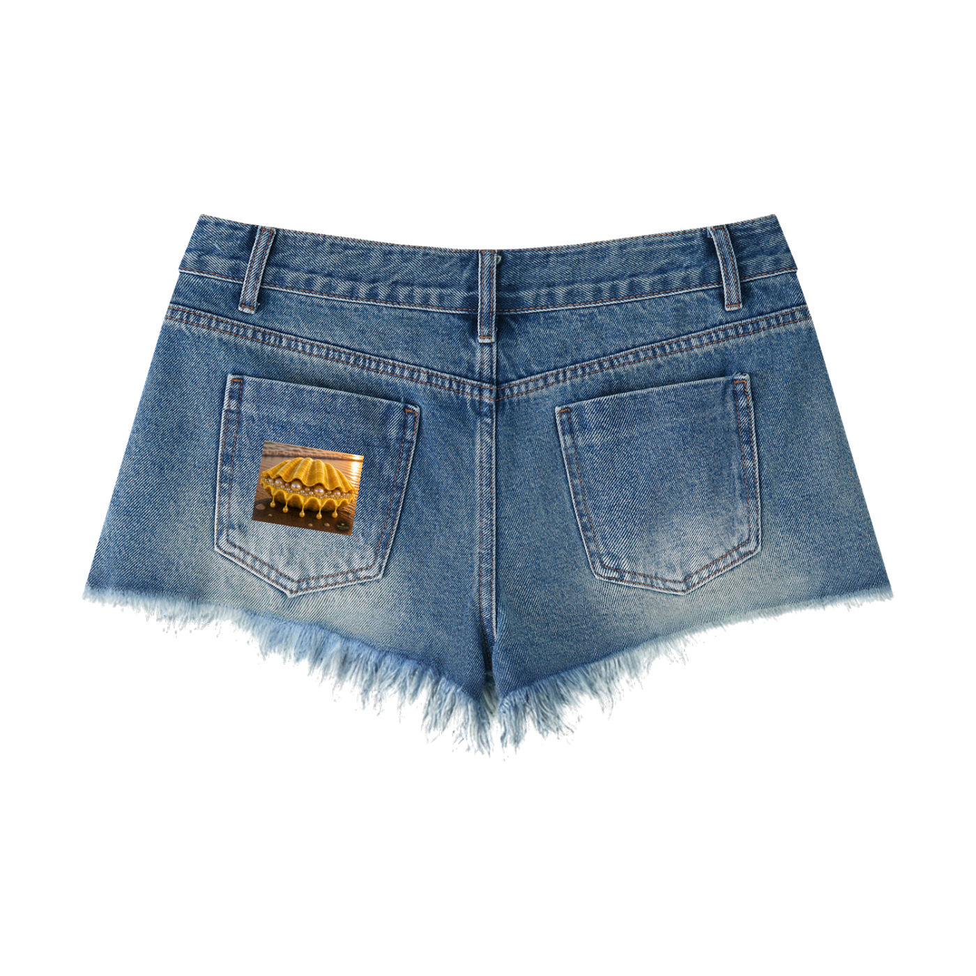 Women's Vintage Wash Raw Hem Denim Shorts