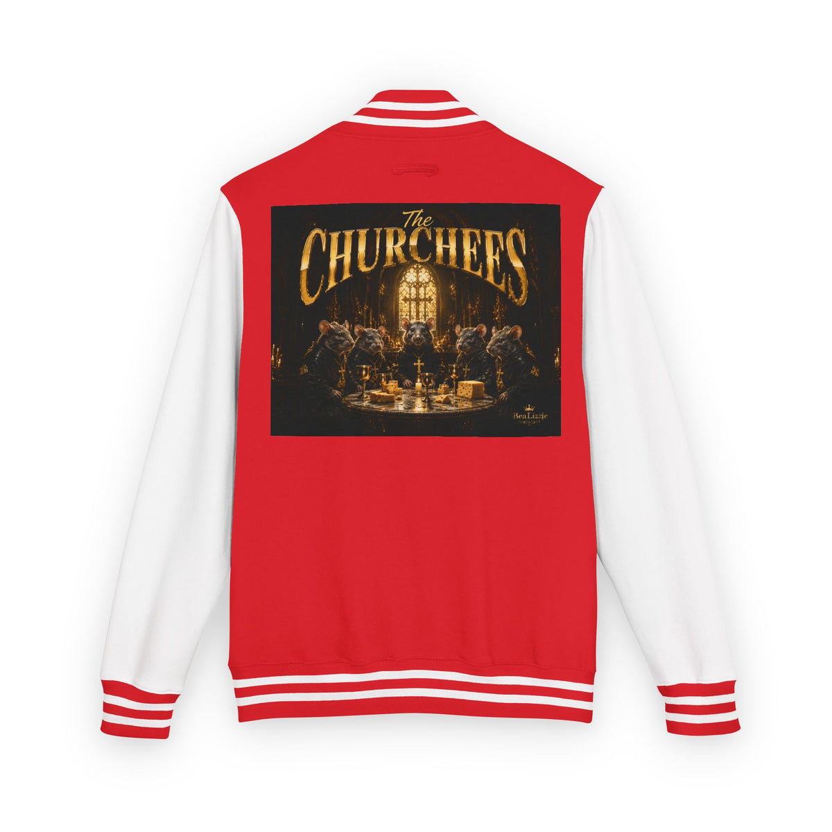 Letterman Jacket — 'The Churchees' Vintage Band Logo Varsity Jacket