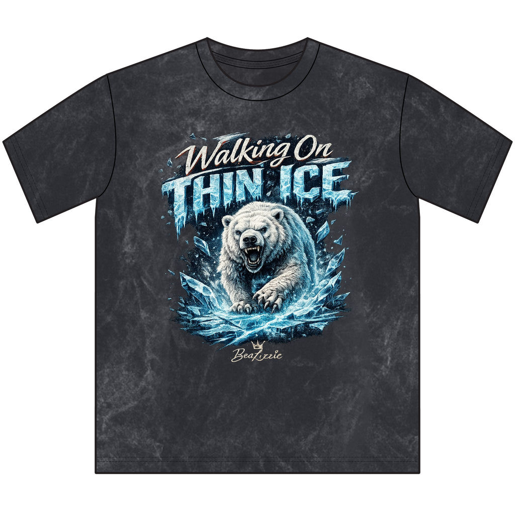 Walking On Thin Ice Polar Bear Vintage Crewneck Tee