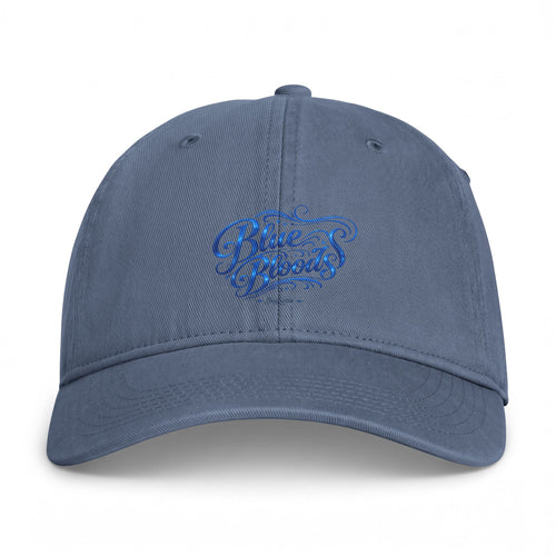 Coastal Washed Cap - 'Blue Waves' Embroidered Beach Hat