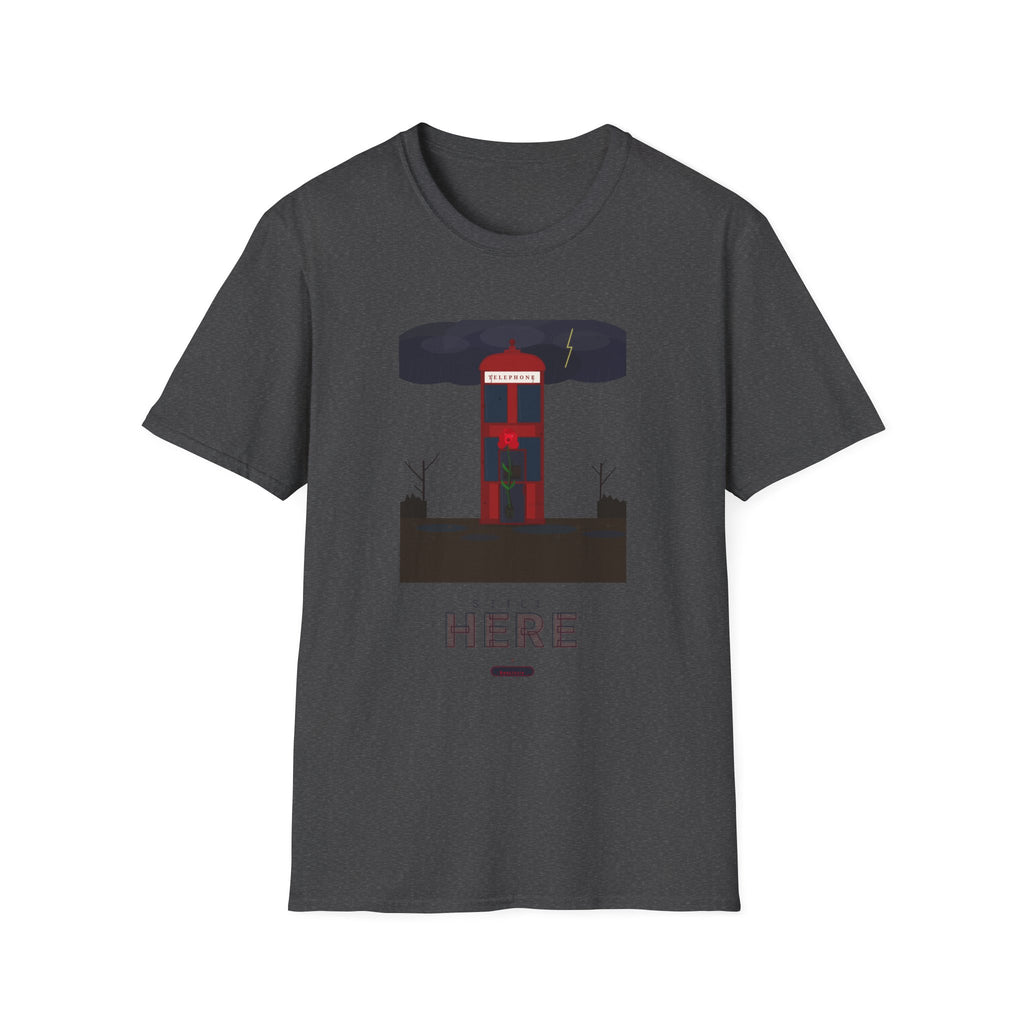 Vintage British Phone Booth T-Shirt — 'Telephone' Graphic Tee