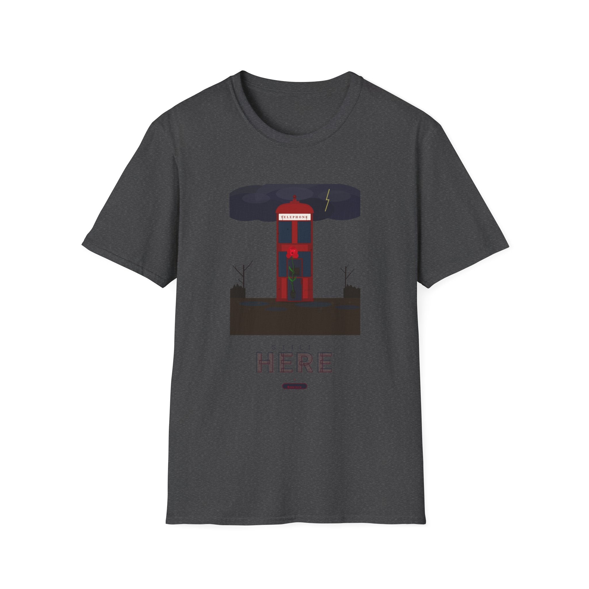 Vintage British Phone Booth T-Shirt — 'Telephone' Graphic Tee
