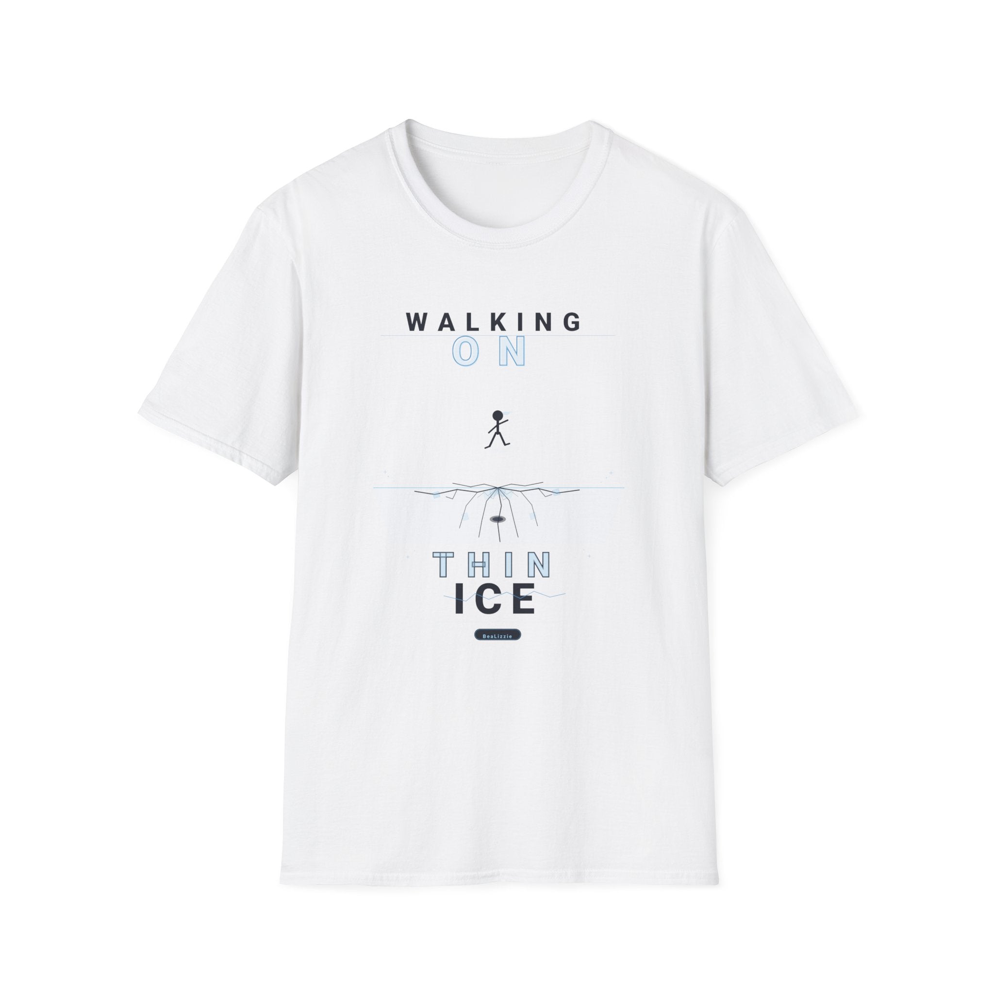 Walking On Thin Ice T-Shirt — Minimalist Motivational Tee