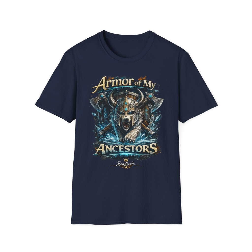 Armor of My Ancestors T-Shirt — Viking Warrior Shield Graphic Tee