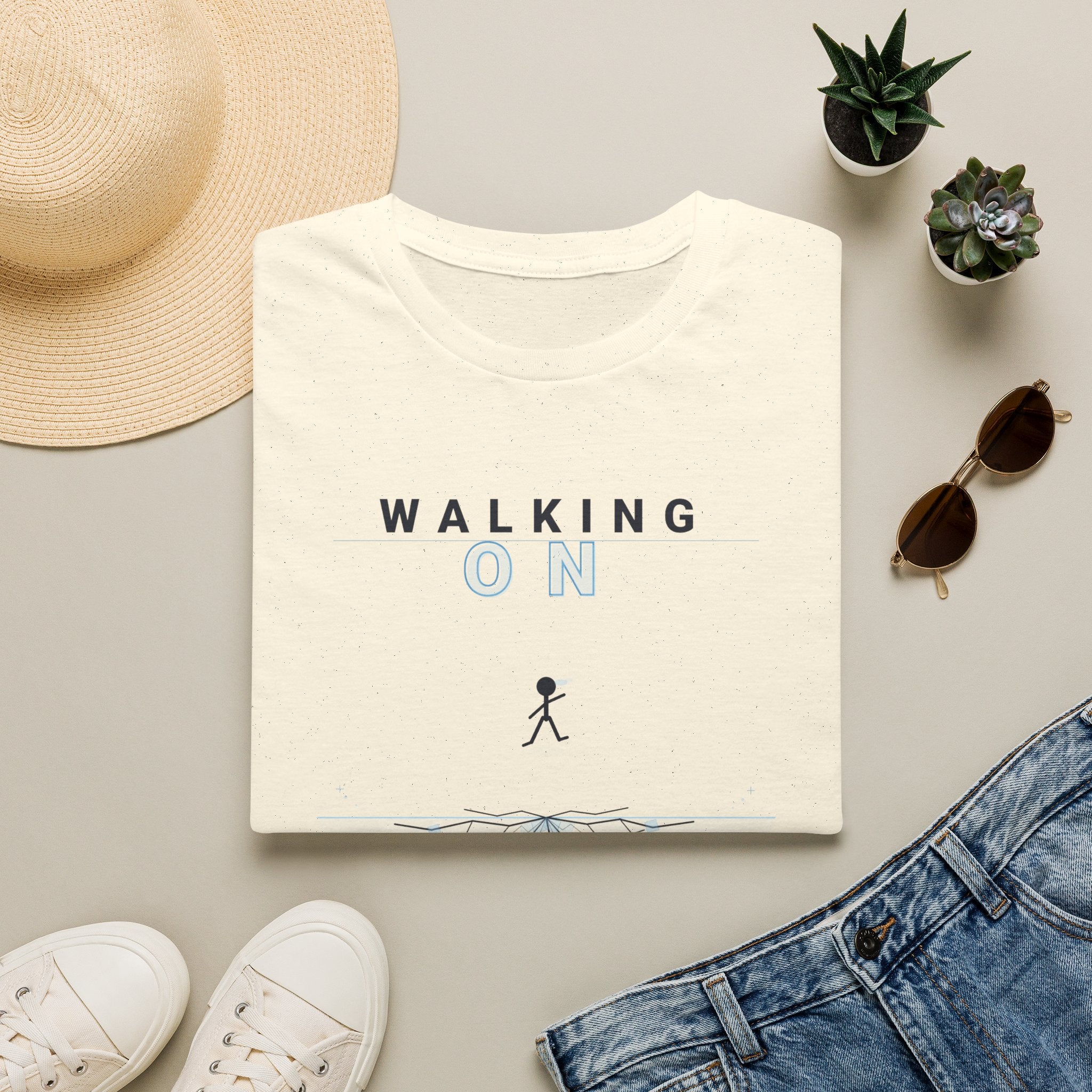 Walking On Thin Ice T-Shirt — Minimalist Motivational Tee
