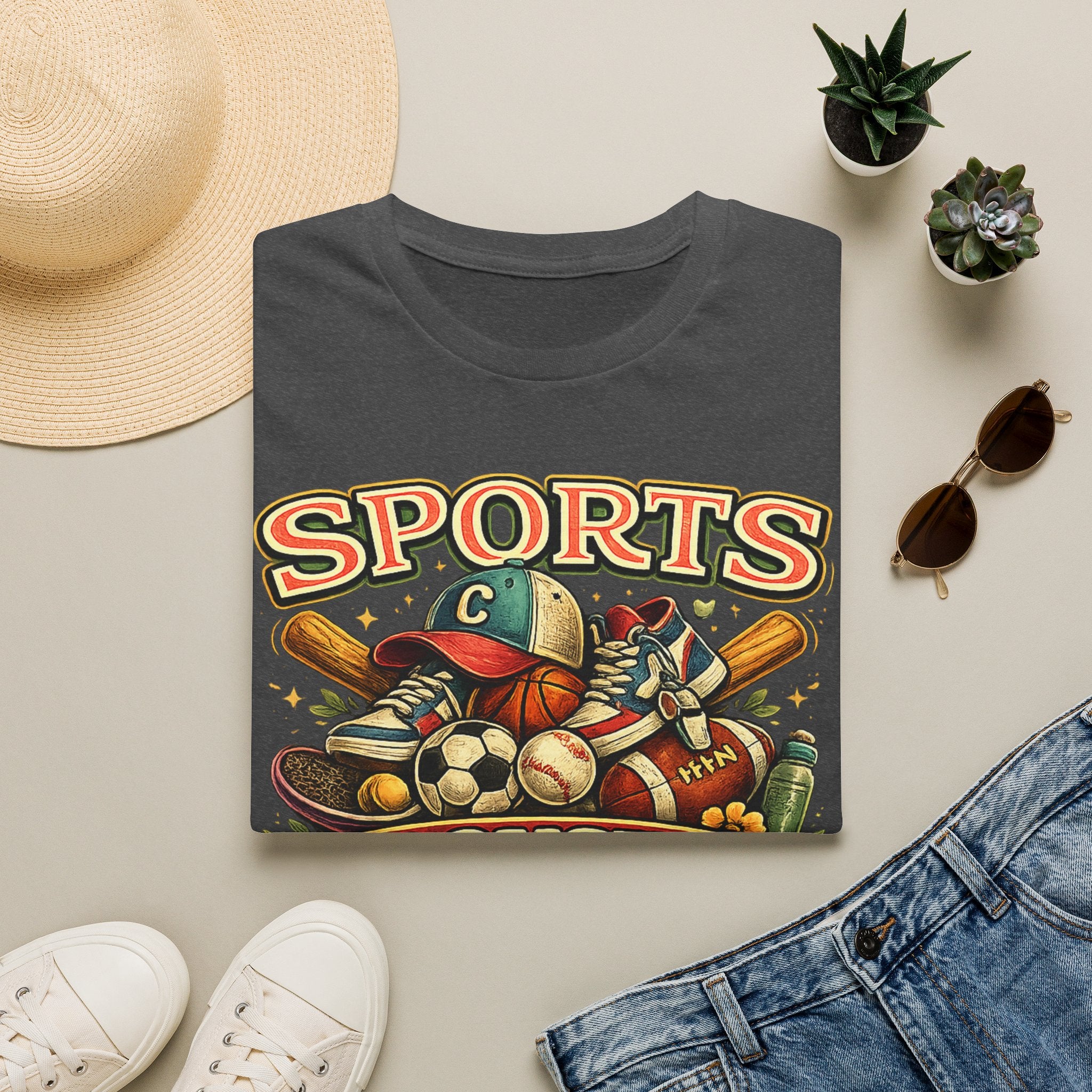 Sports Cousin T-Shirt — Vintage Athletic Family Tee ("Sports Cousin")