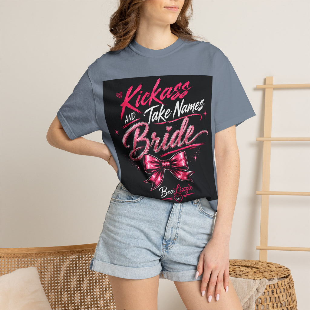 Bride 'Kick Ass and Take Names' Graphic Tee — Bachelorette Party Shirt