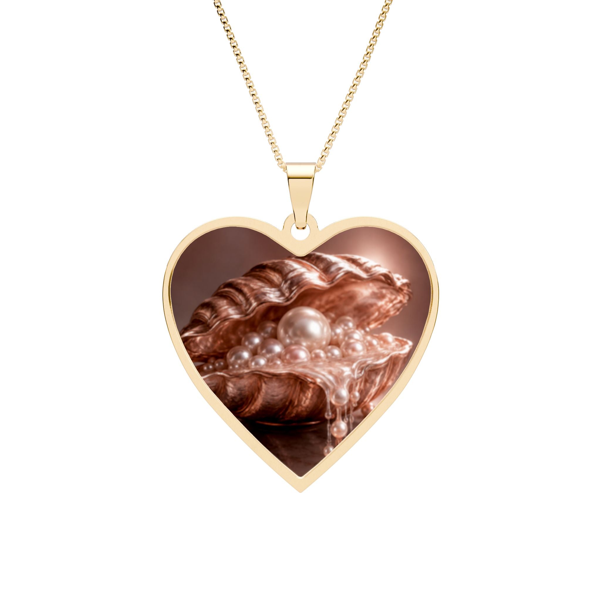 Heart Frame Photo Pendant Necklace — Personalized Heart Photo Locket (Gold or Silver)