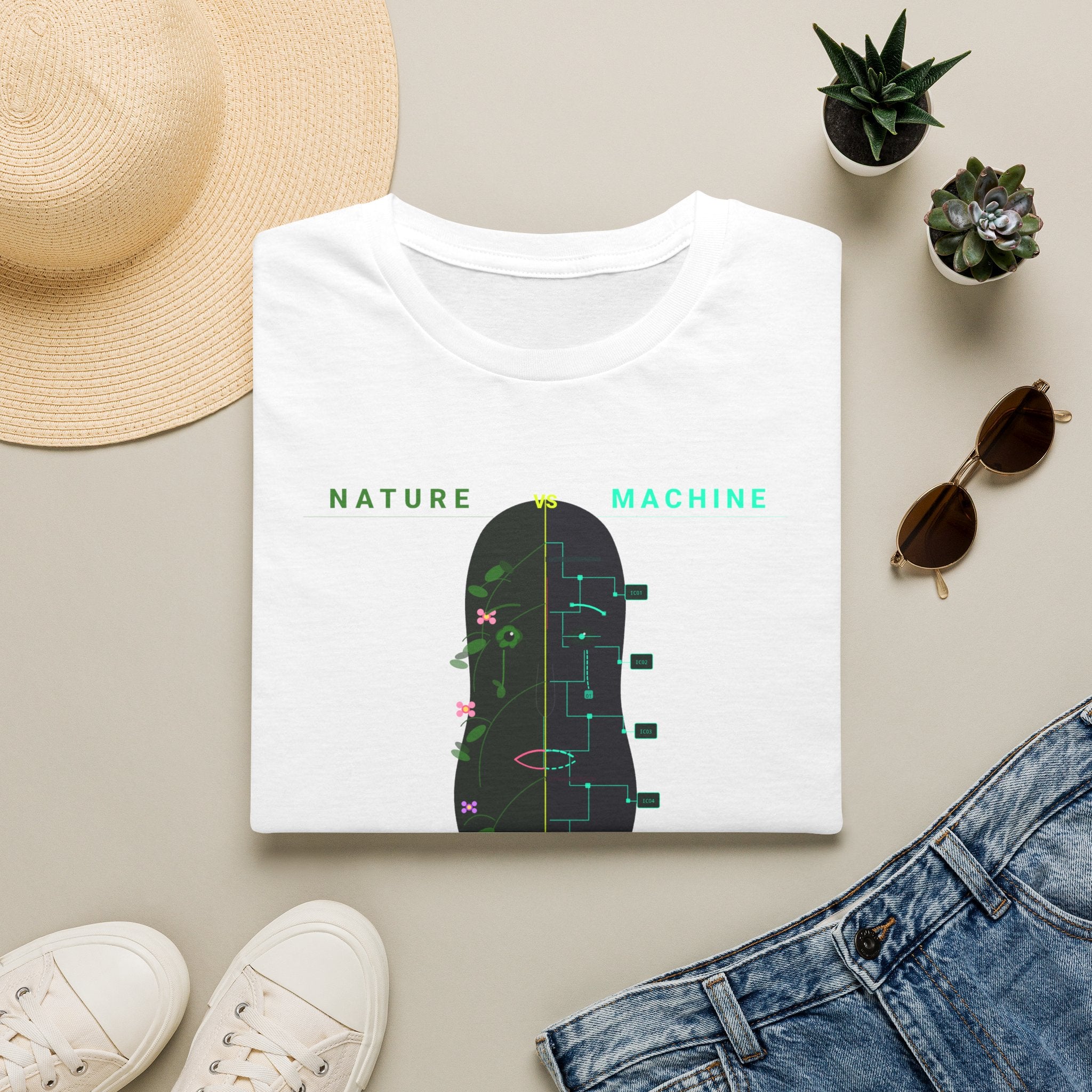 Nature Machine T-Shirt — Eco Tech Graphic Tee