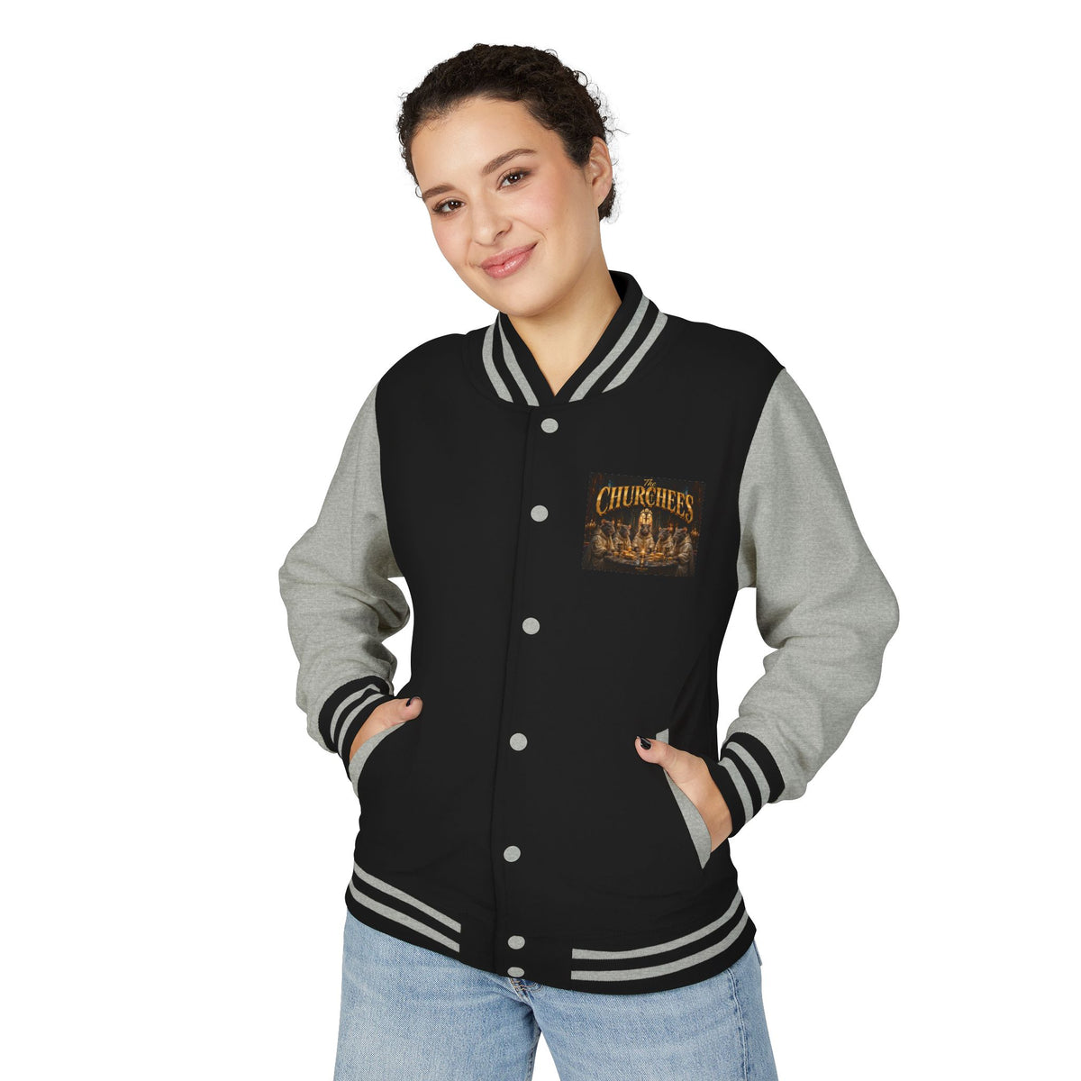Letterman Jacket — 'The Churchees' Vintage Horror Band Varsity Jacket