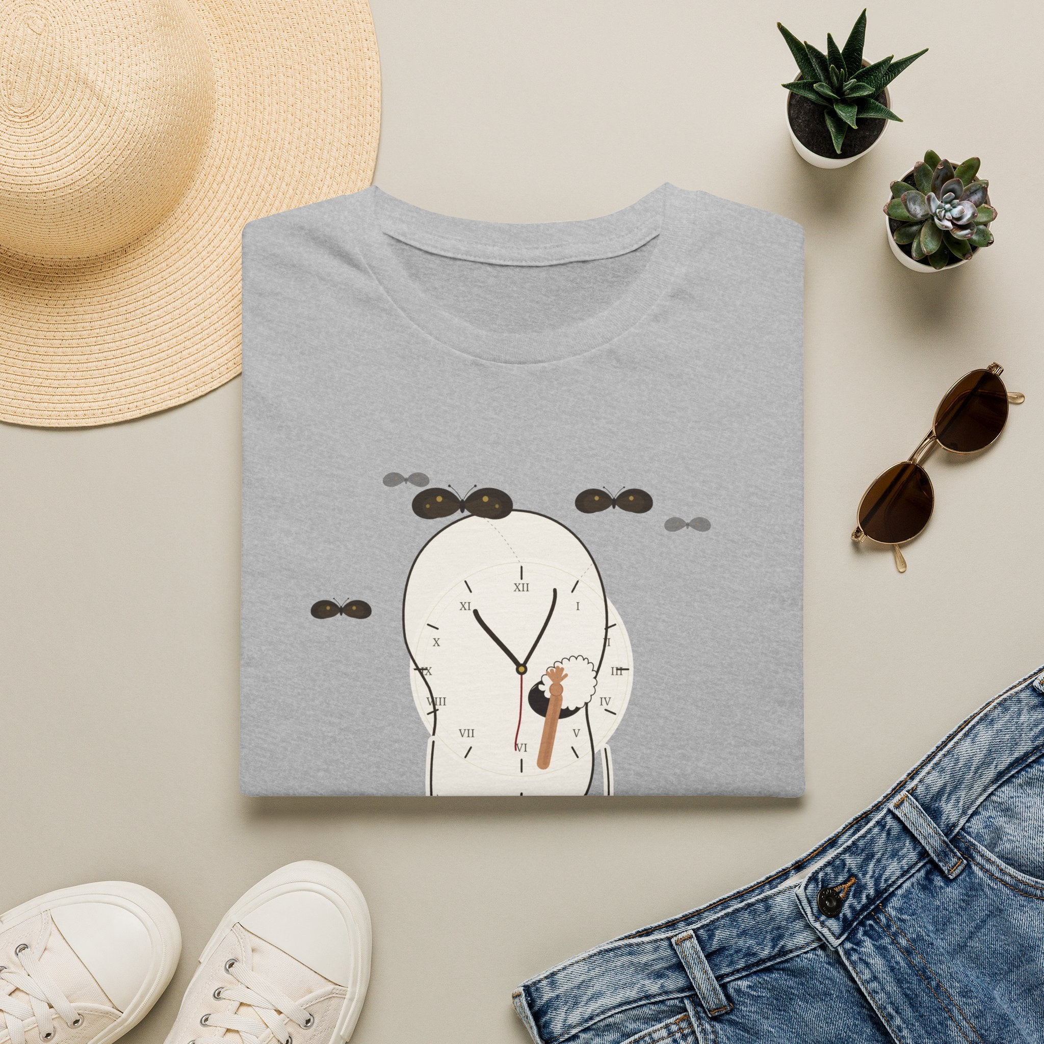 Liar Clock Graphic T‑Shirt — Quirky Surreal Illustration Tee