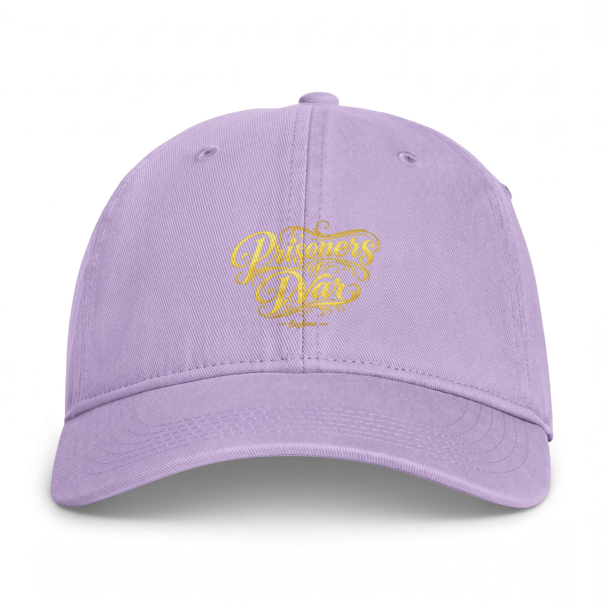 Washed Coastal Cap — Gold Script "Waves Dad" Embroidered Baseball Hat