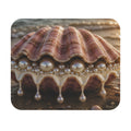 Seashell Pearl Mouse Pad – Coastal Beach Vibes, Elegant Nautical Desk Mat