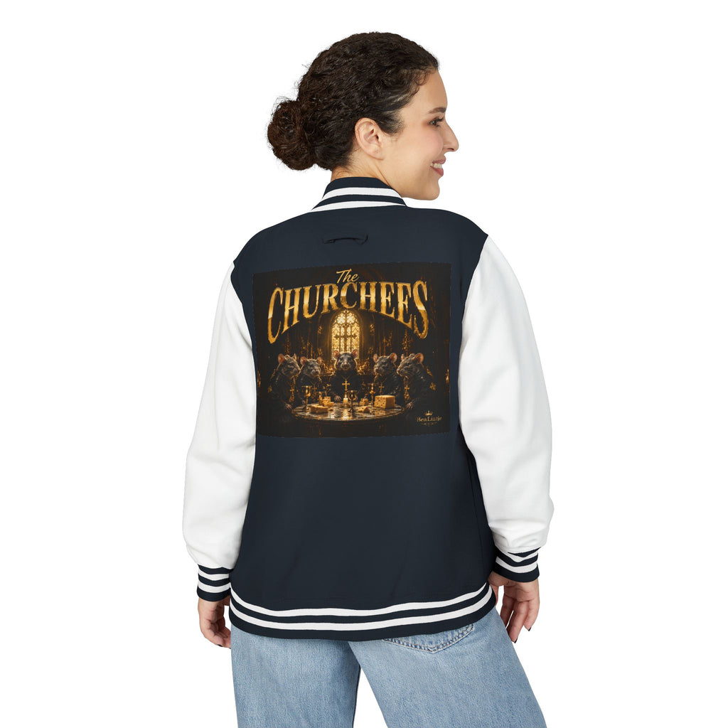 Letterman Jacket — 'The Churchees' Vintage Band Logo Varsity Jacket