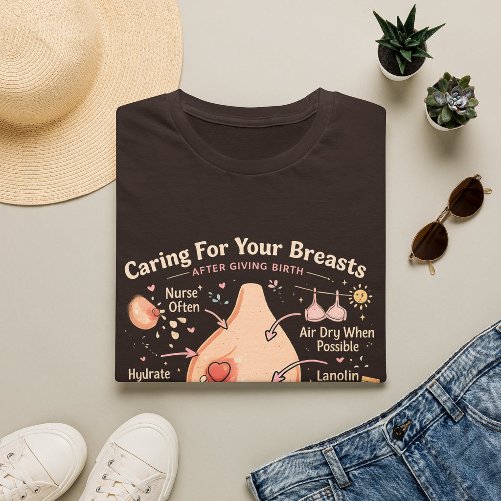 Breastfeeding Care T-Shirt — Caring For Your Breasts Nursing Guide Tee