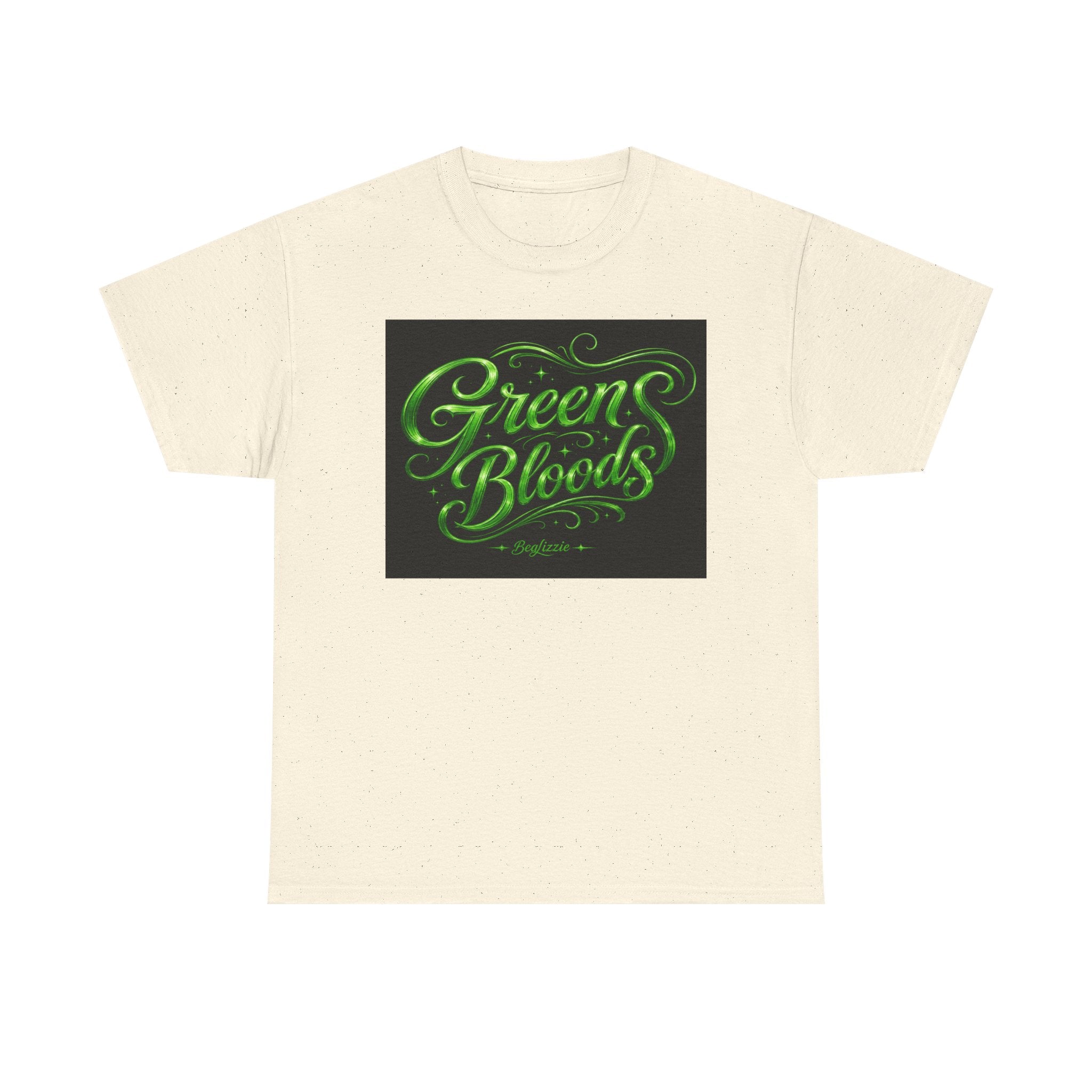 Green Bloods Graphic Tee — Neon Script St. Patrick’s Day Shirt