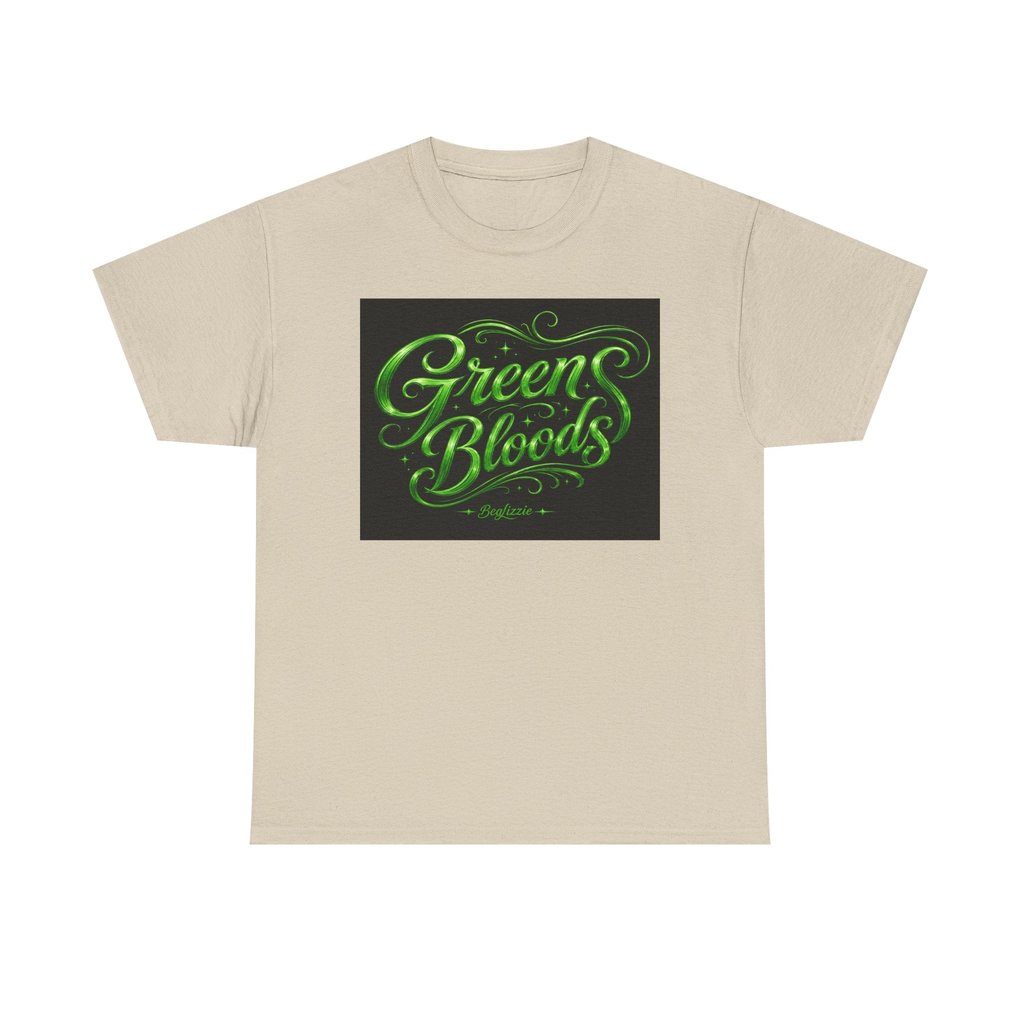 Green Bloods Graphic Tee — Neon Script St. Patrick’s Day Shirt