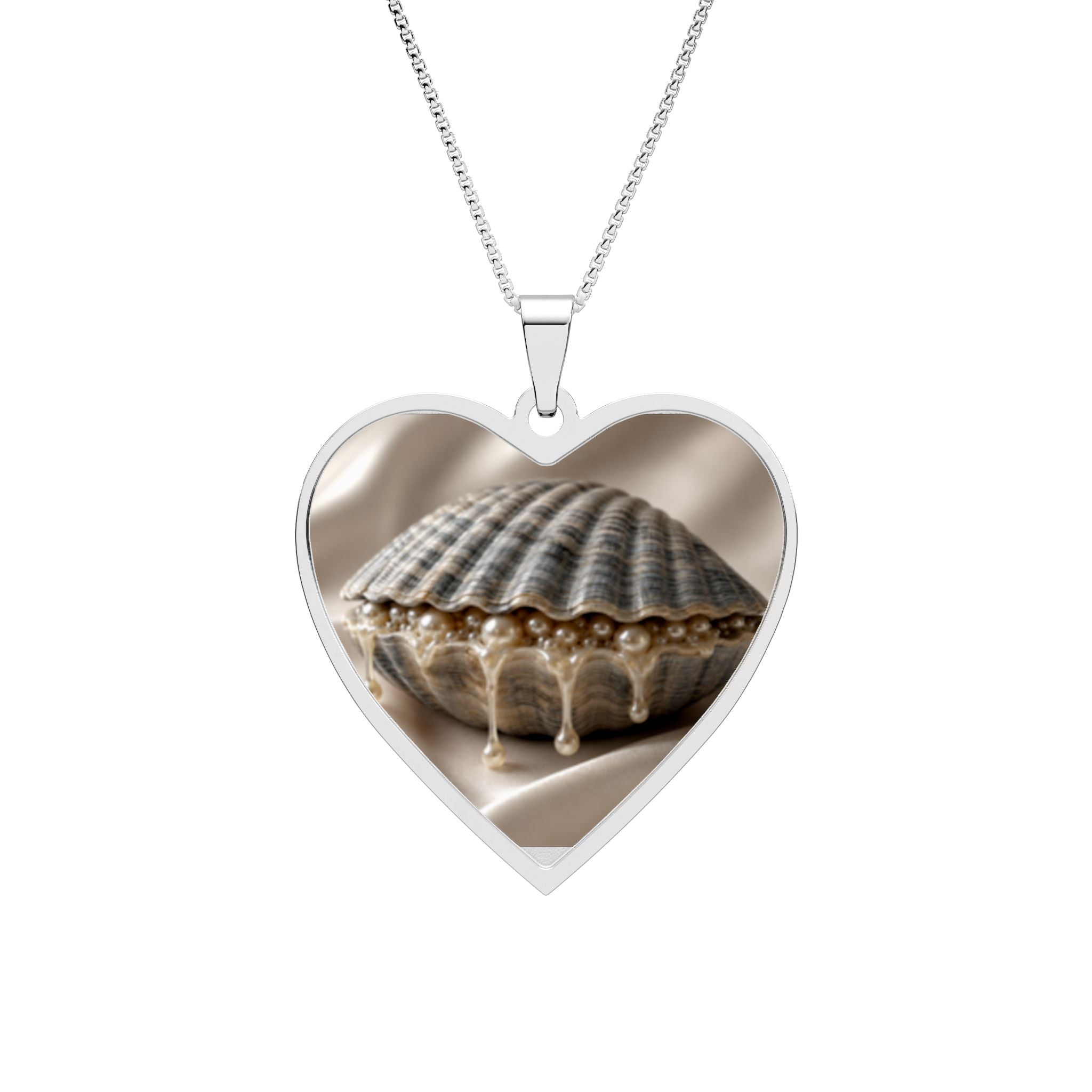 Heart Photo Pendant Necklace — Personalized Frame Locket (Silver or Gold)