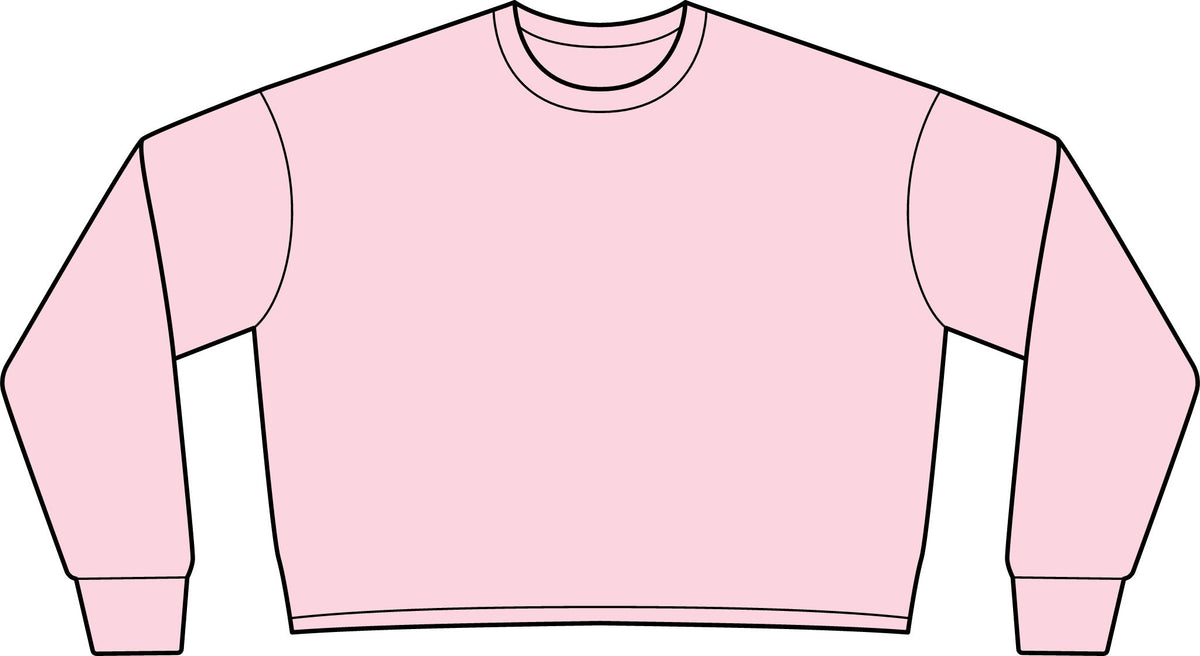 BeaLizzie Heart Crop Sweatshirt  Women's Lightweight Crewneck