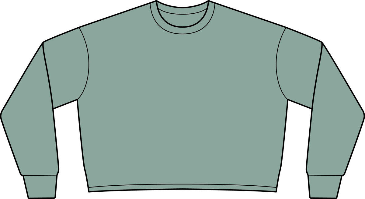 BeaLizzie Heart Crop Sweatshirt  Women's Lightweight Crewneck