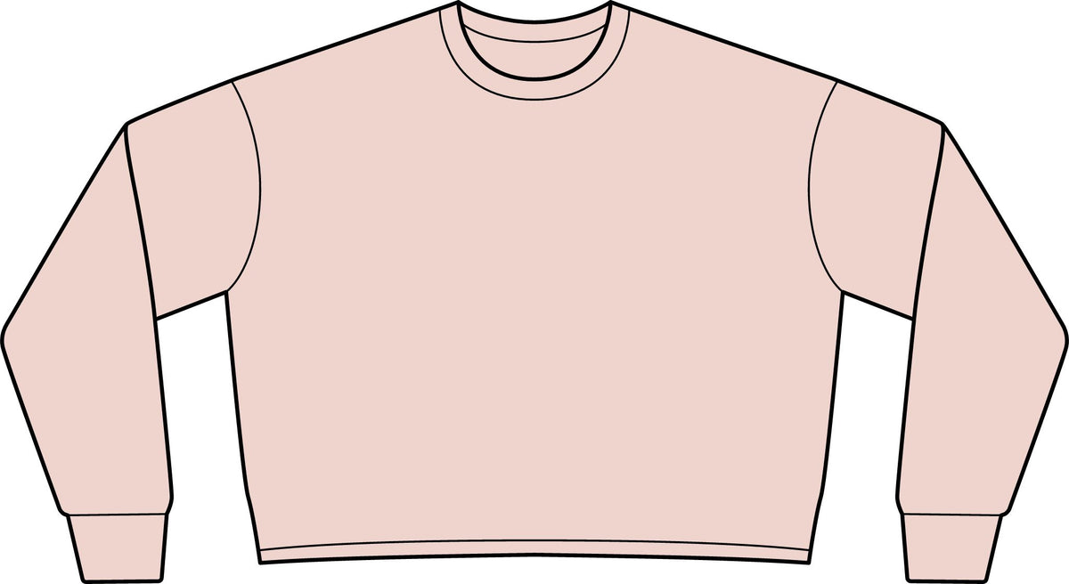 BeaLizzie Heart Crop Sweatshirt  Women's Lightweight Crewneck