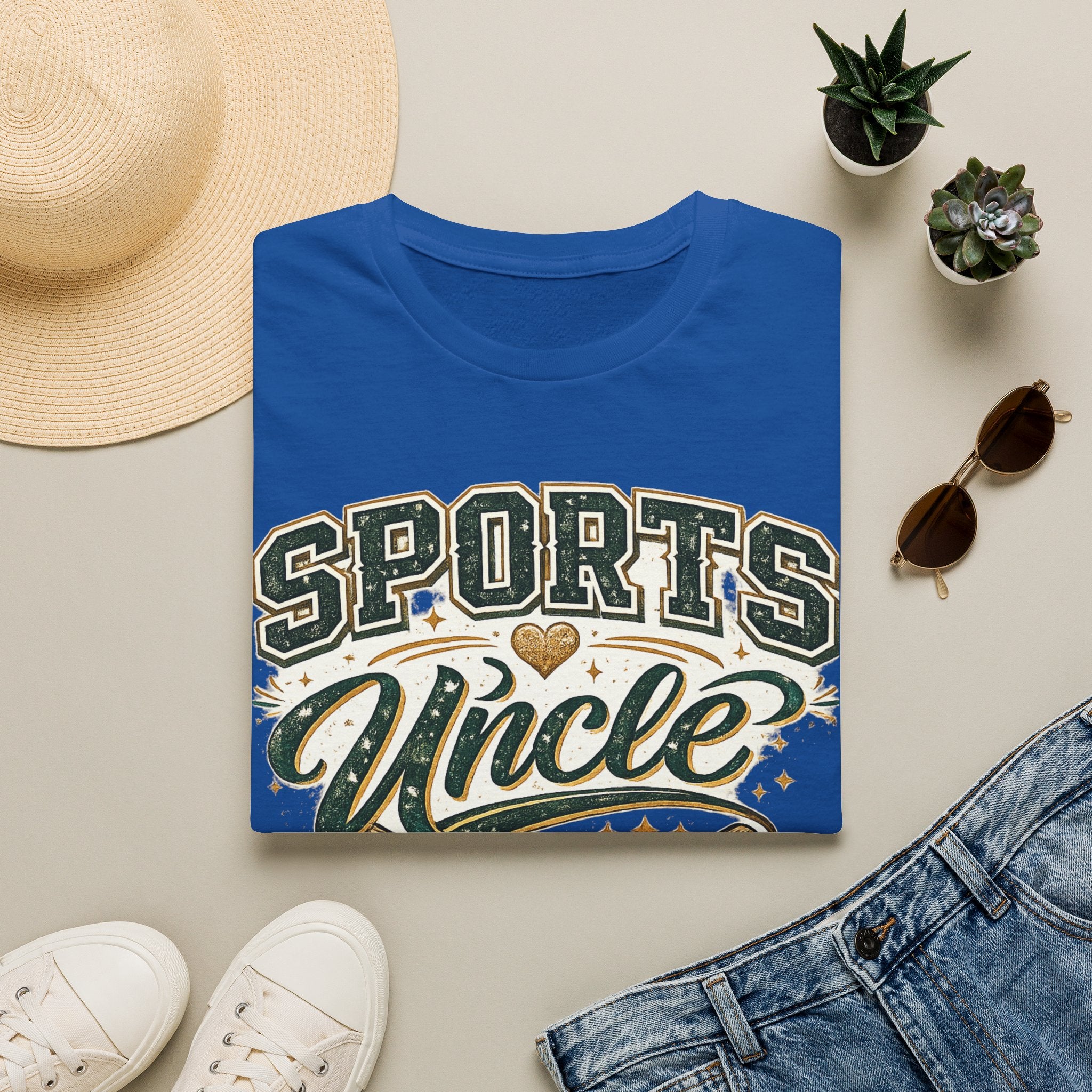 Sports Uncle T-Shirt — Vintage Athletic Design (Baseball, Football, Basketball)