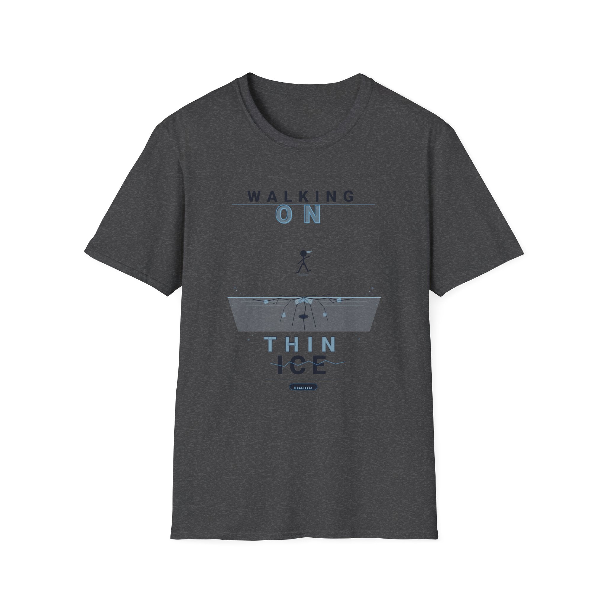 Walking On Thin Ice T-Shirt — Minimalist Motivational Tee