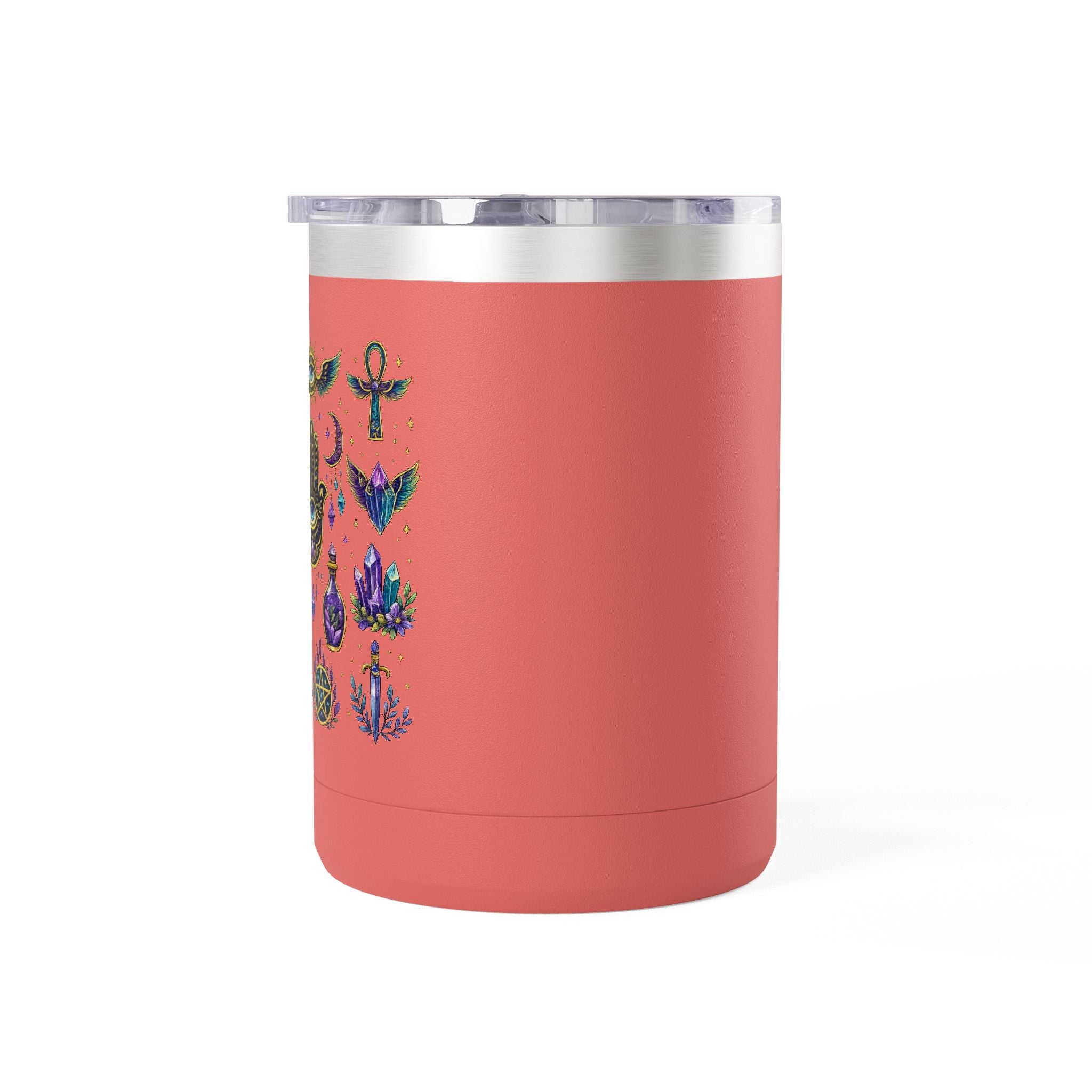 15oz Travel Mug — Purple Floral Anchor