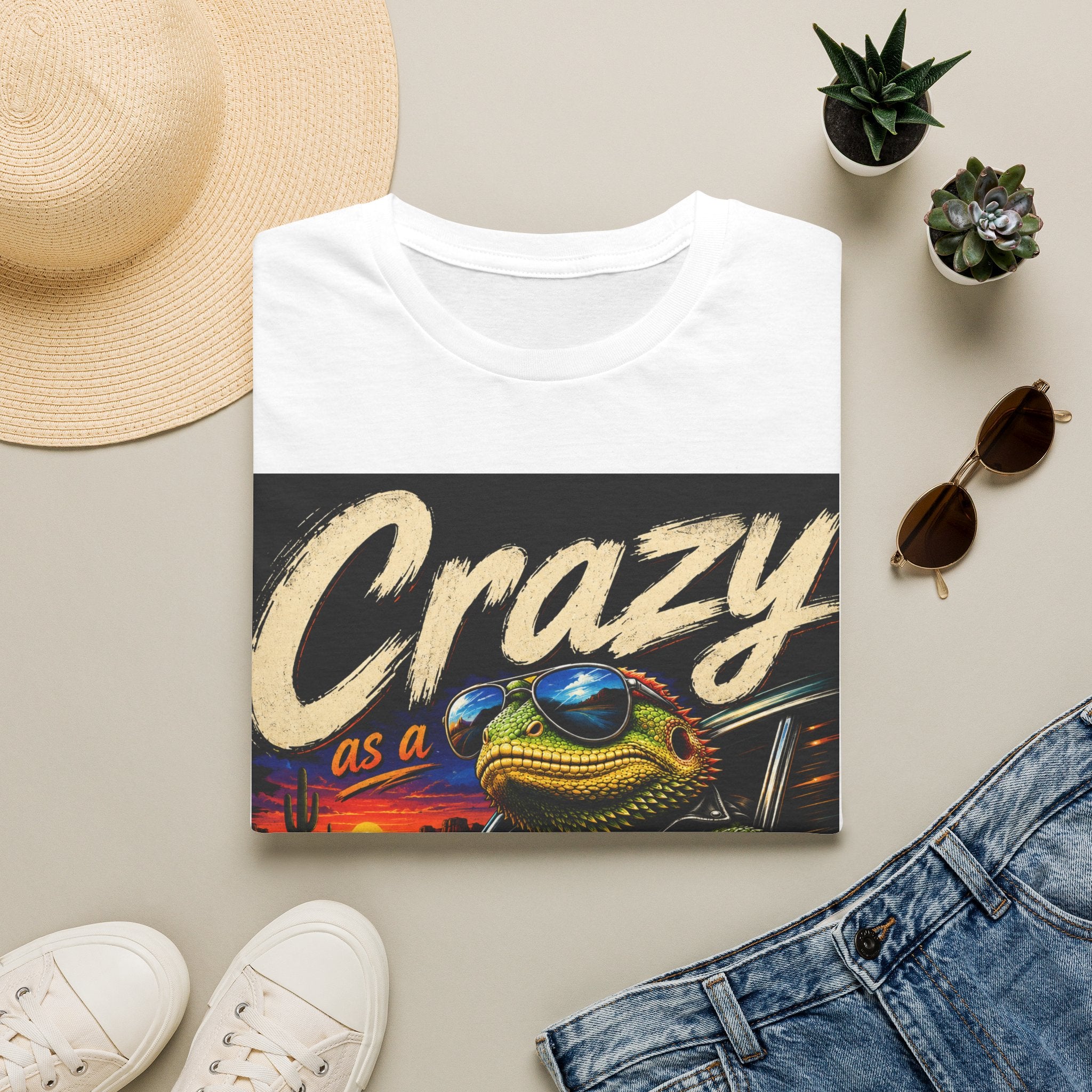 Crazy as a Road Lizard T-Shirt — Retro Desert Lizard Graphic Tee