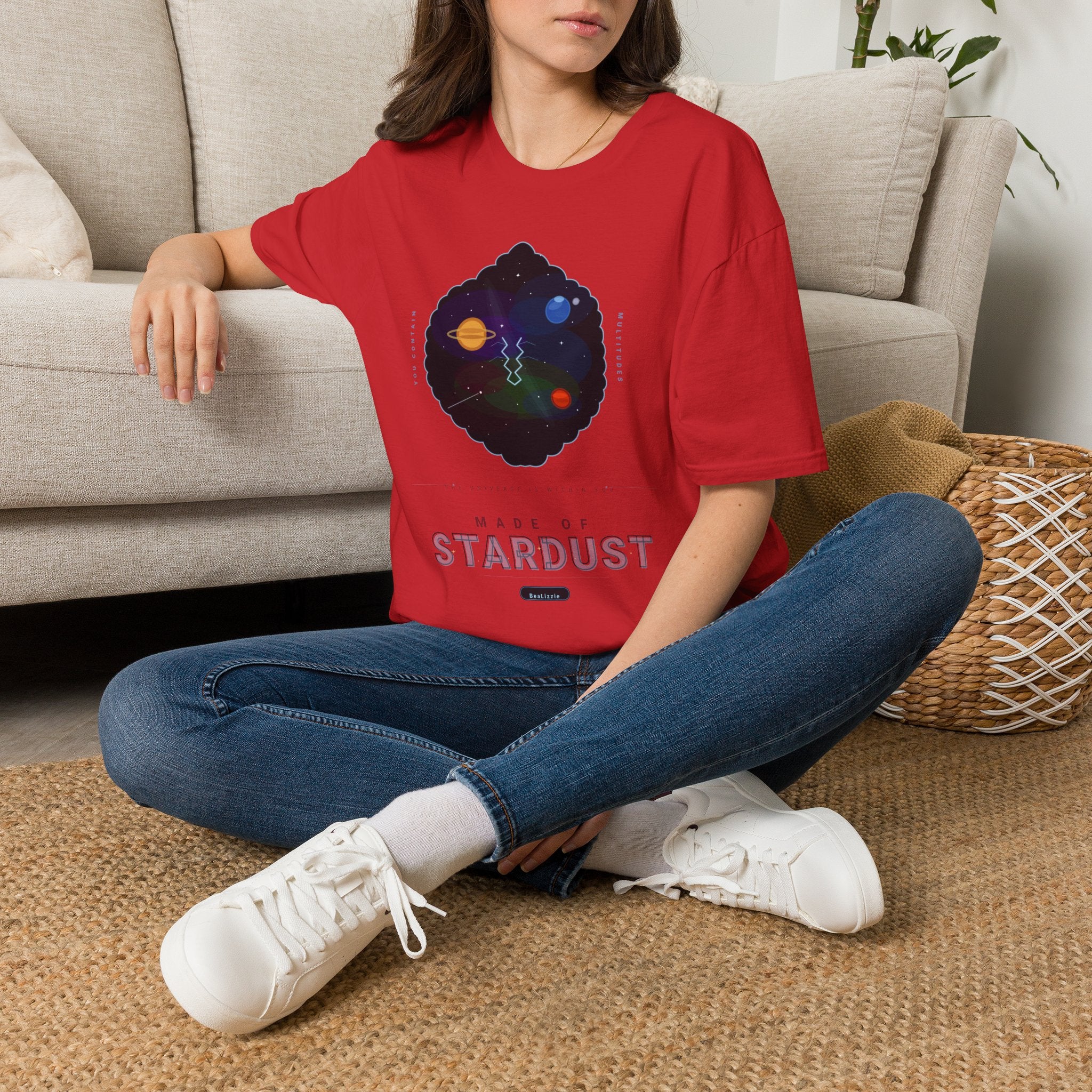 Galaxy Graphic T‑Shirt — 'Making Stardust' Cosmic Planet Tee
