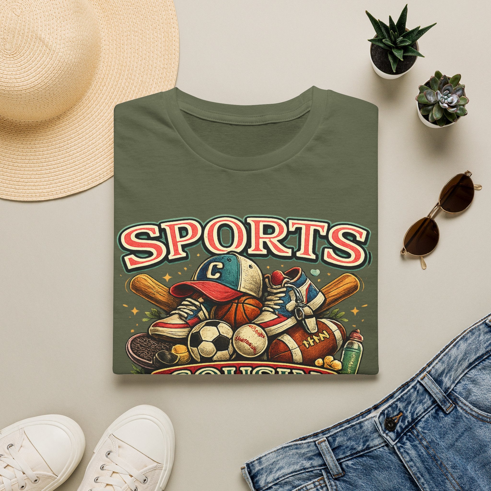Sports Cousin T-Shirt — Retro Multi-Sport Graphic Tee
