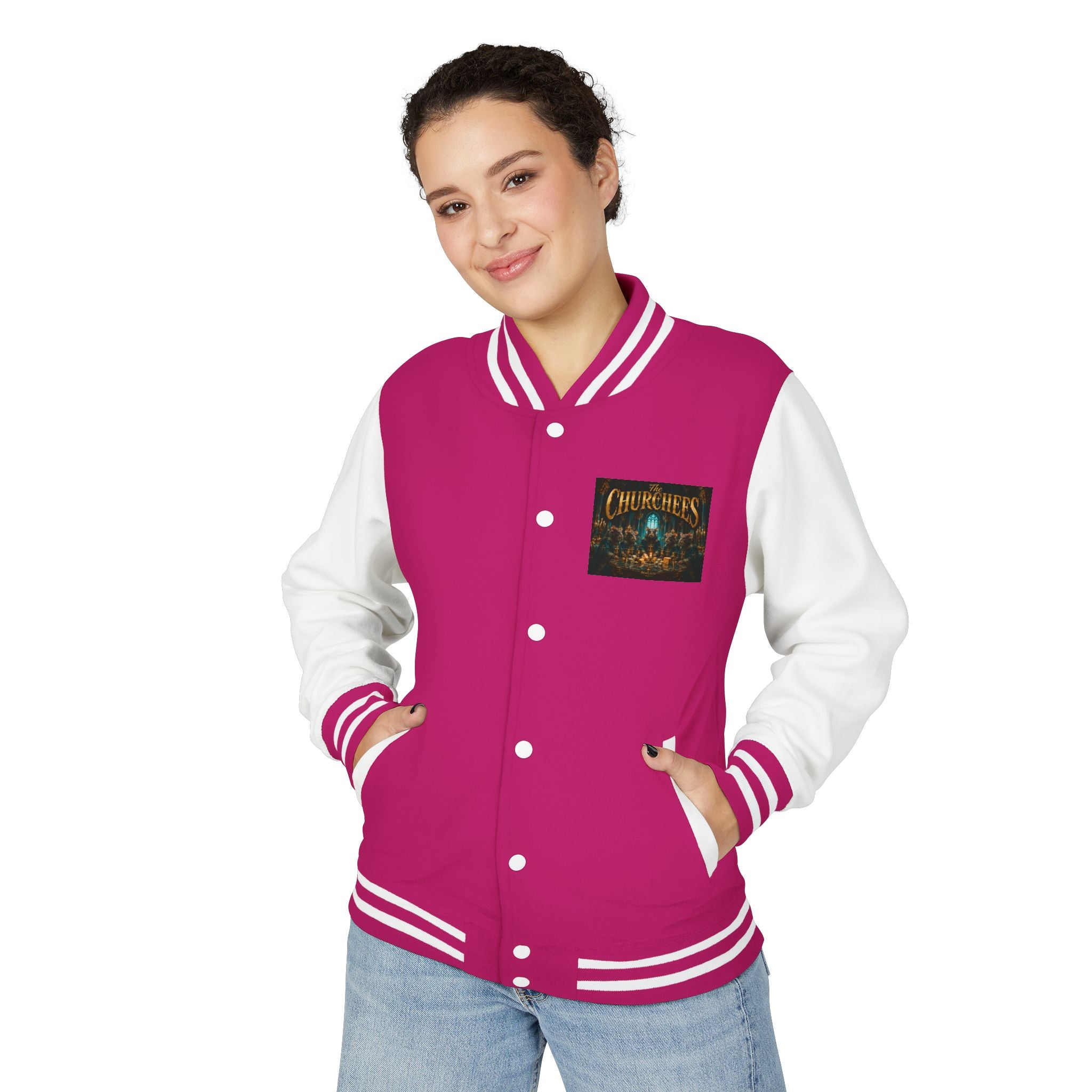 Letterman Jacket — "The Churchees" Retro Band Varsity Jacket