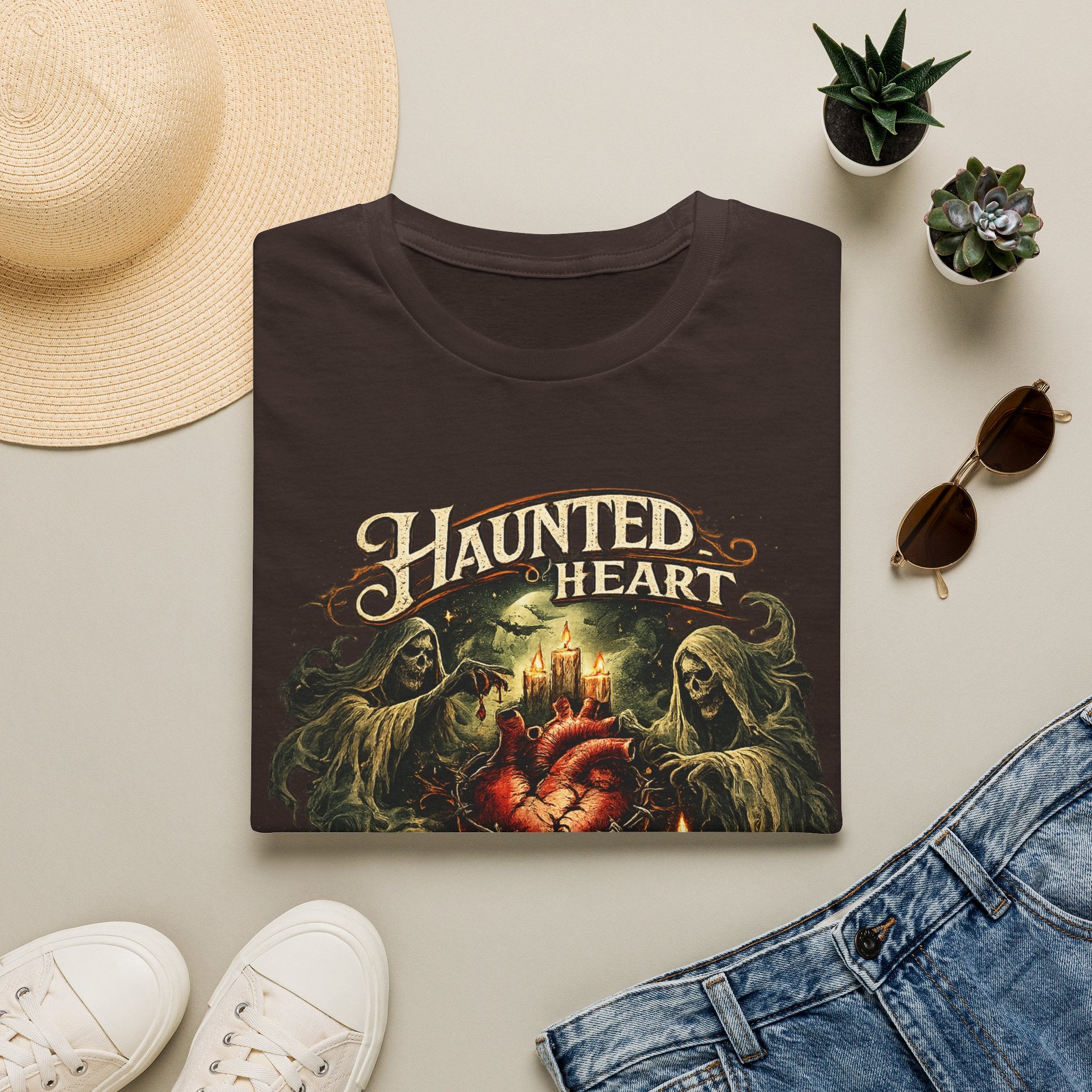 Haunted Heart T-Shirt — Gothic Haunted Heart Vintage Horror Tee