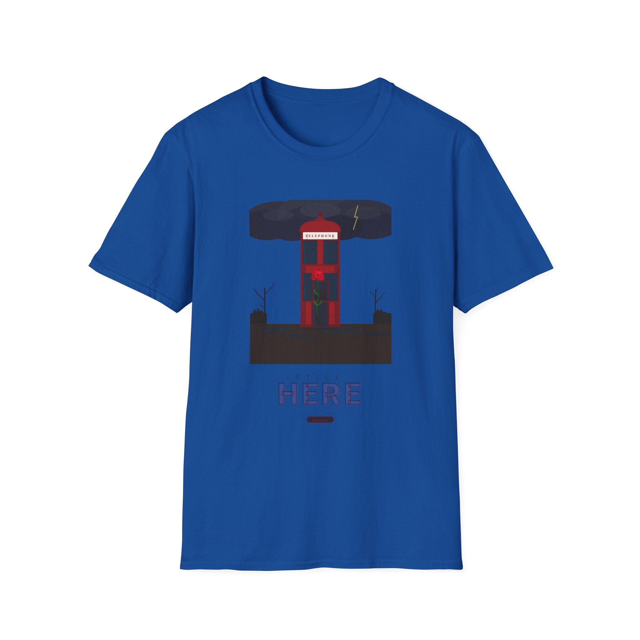 Vintage British Phone Booth T-Shirt — 'Telephone' Graphic Tee
