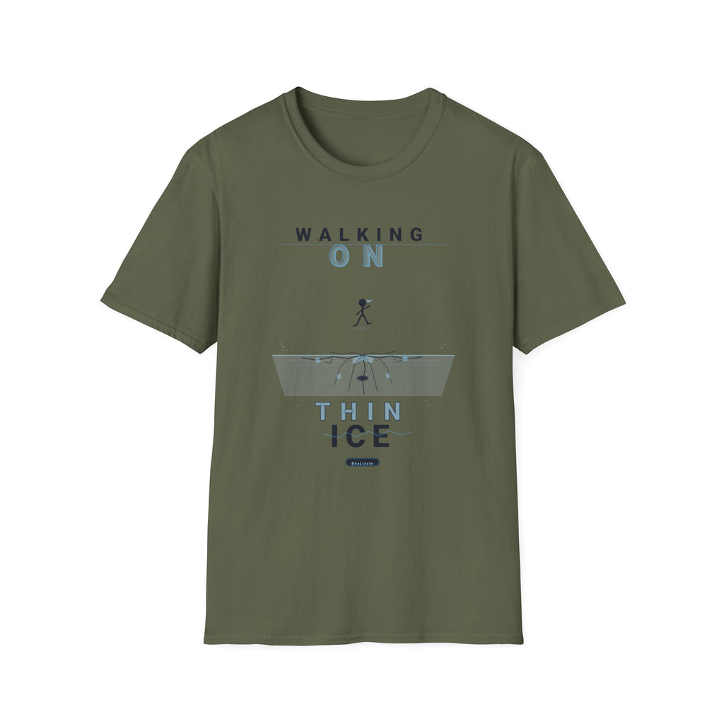 Walking On Thin Ice T-Shirt — Minimalist Motivational Tee