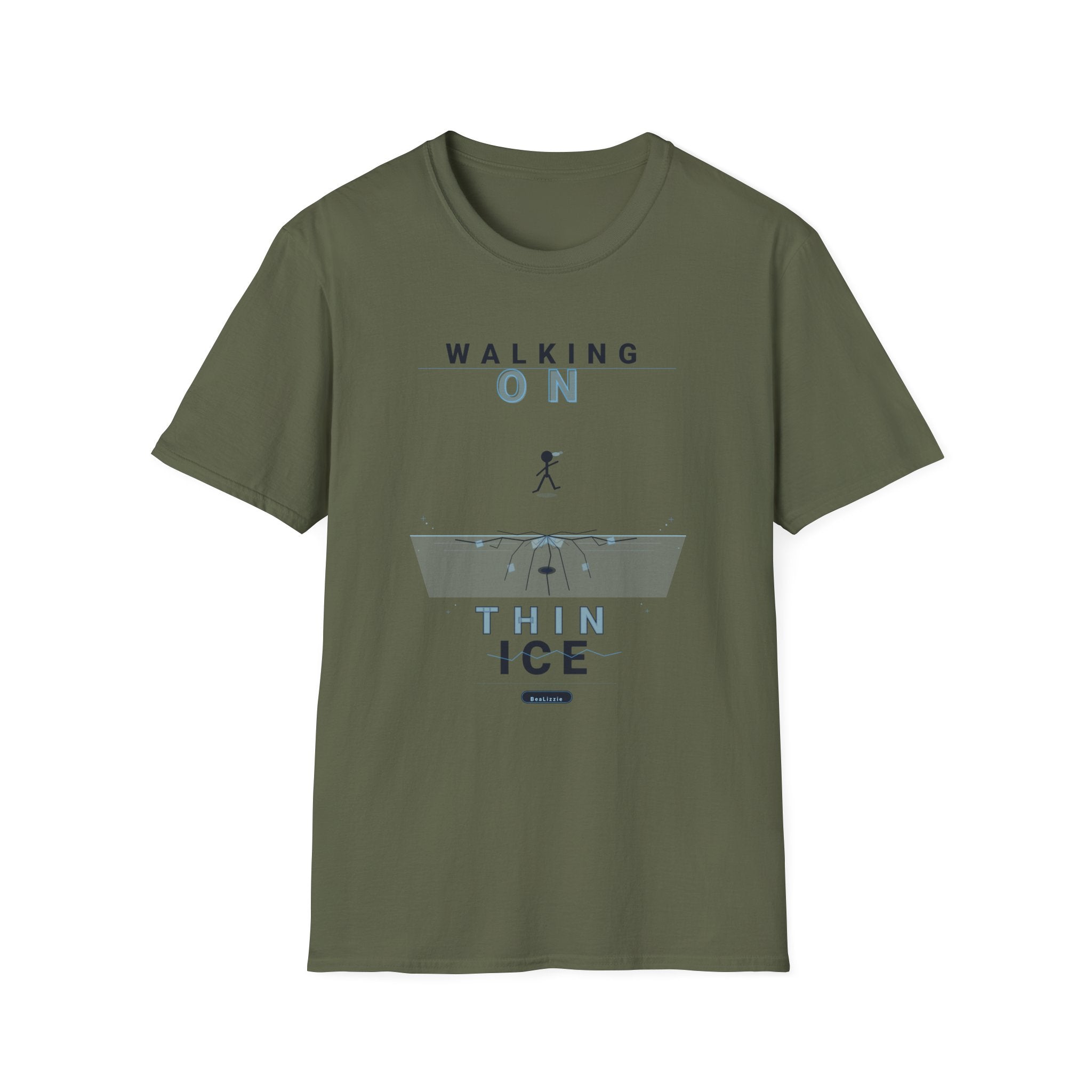 Walking On Thin Ice T-Shirt — Minimalist Motivational Tee