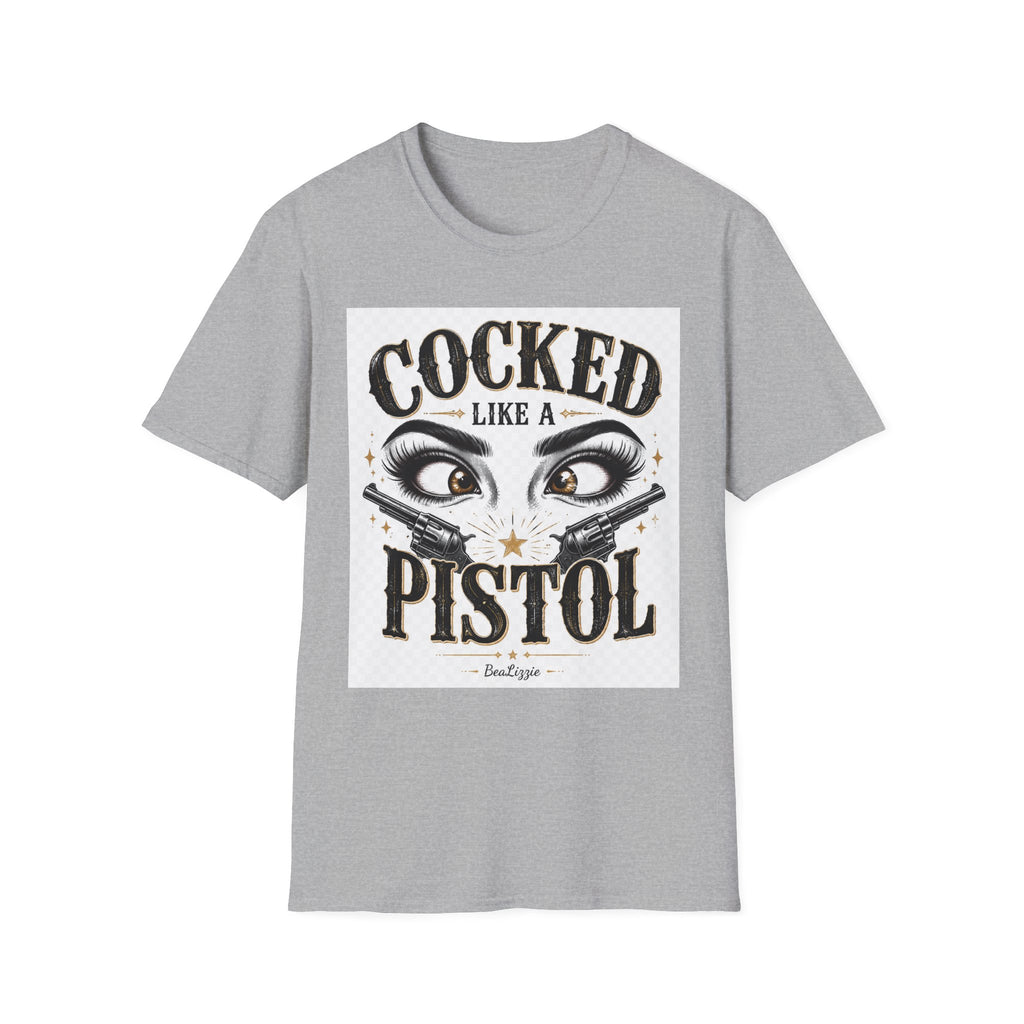 Cocked Like a Pistol T-Shirt — Retro Western Eyelash Graphic Tee