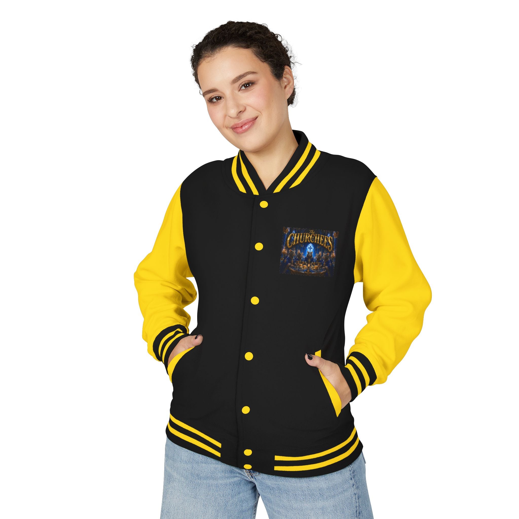 The Churchees Logo Letterman Jacket — Retro Band Varsity Jacket