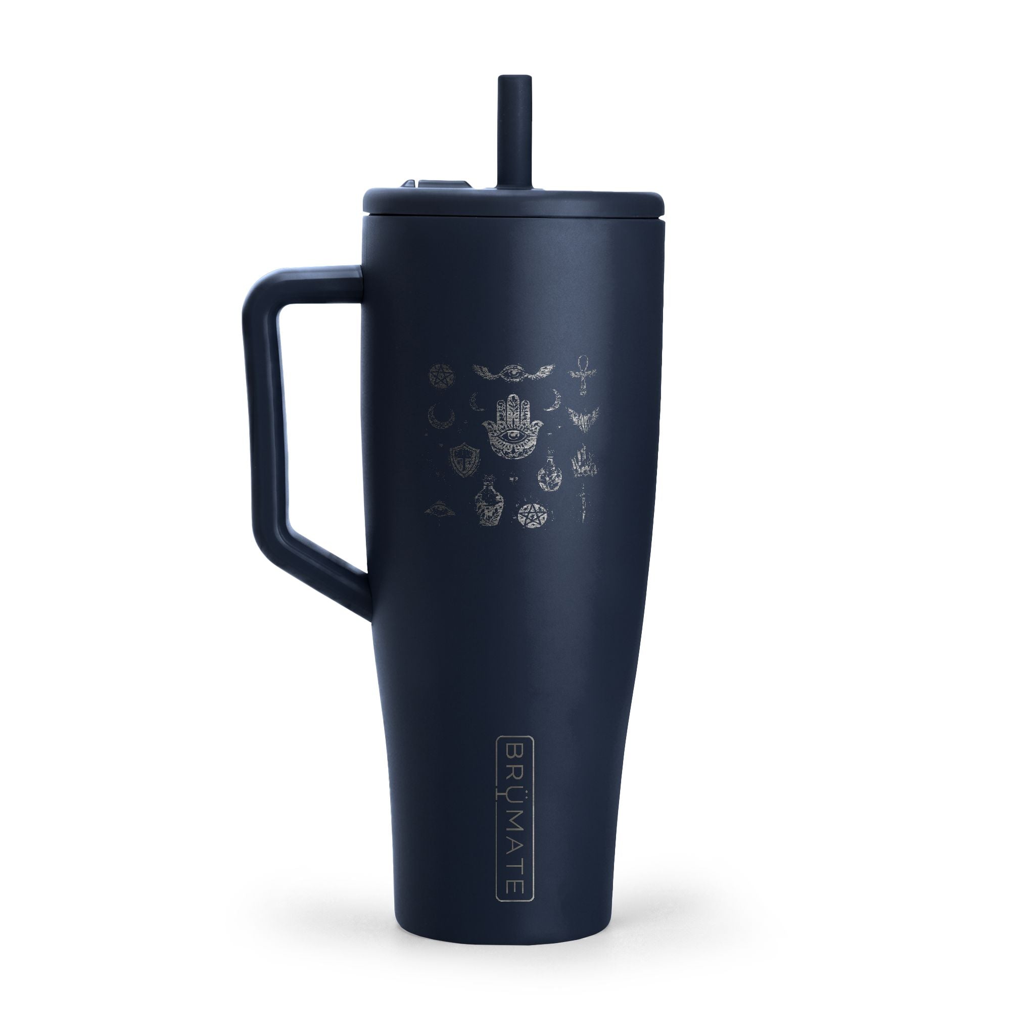 40oz Engraved Insulated Tumbler with Lid & Handle — Travel Mug for Work, Gym & Outdoors