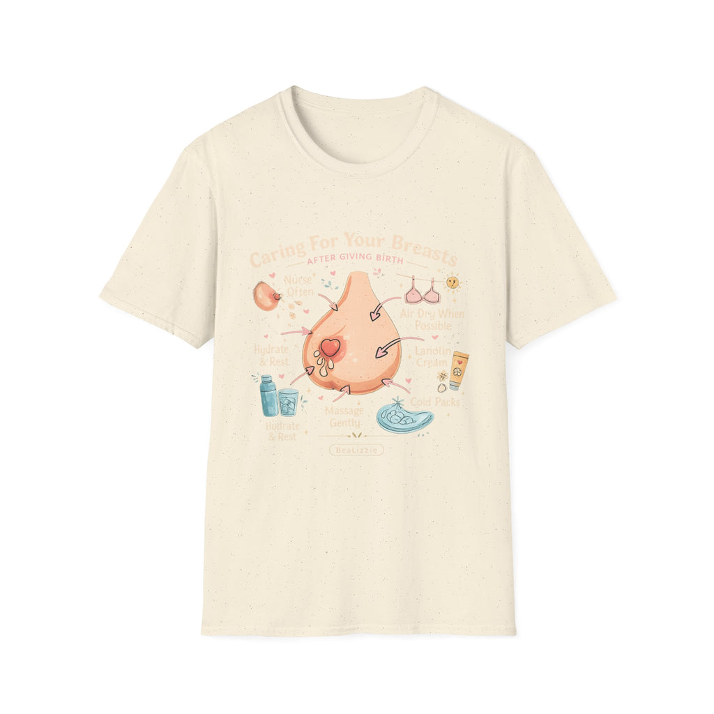Breastfeeding Care T-Shirt — Caring For Your Breasts Nursing Guide Tee