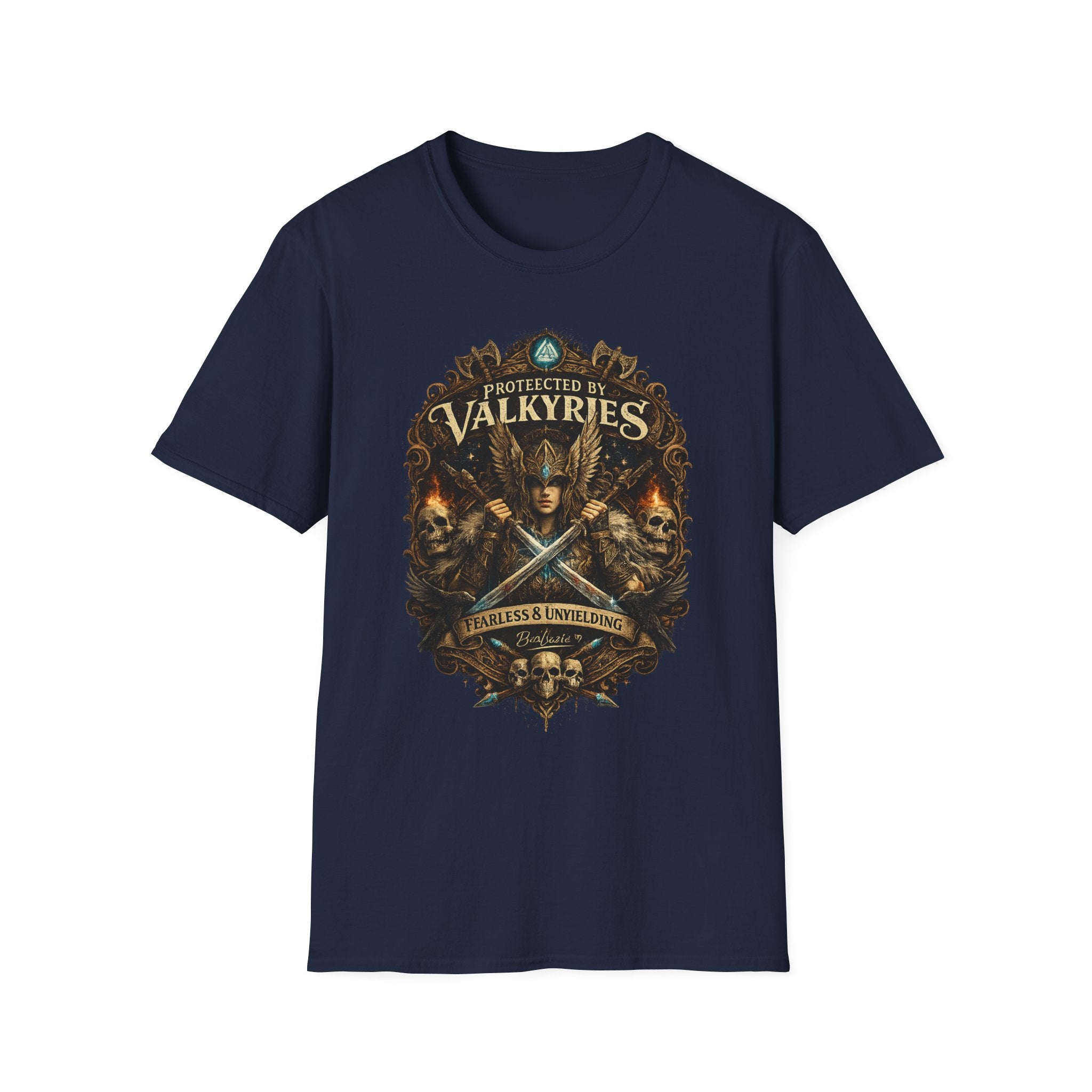Valkyries T‑Shirt — "Protected by Valkyries" Norse Warrior Tee