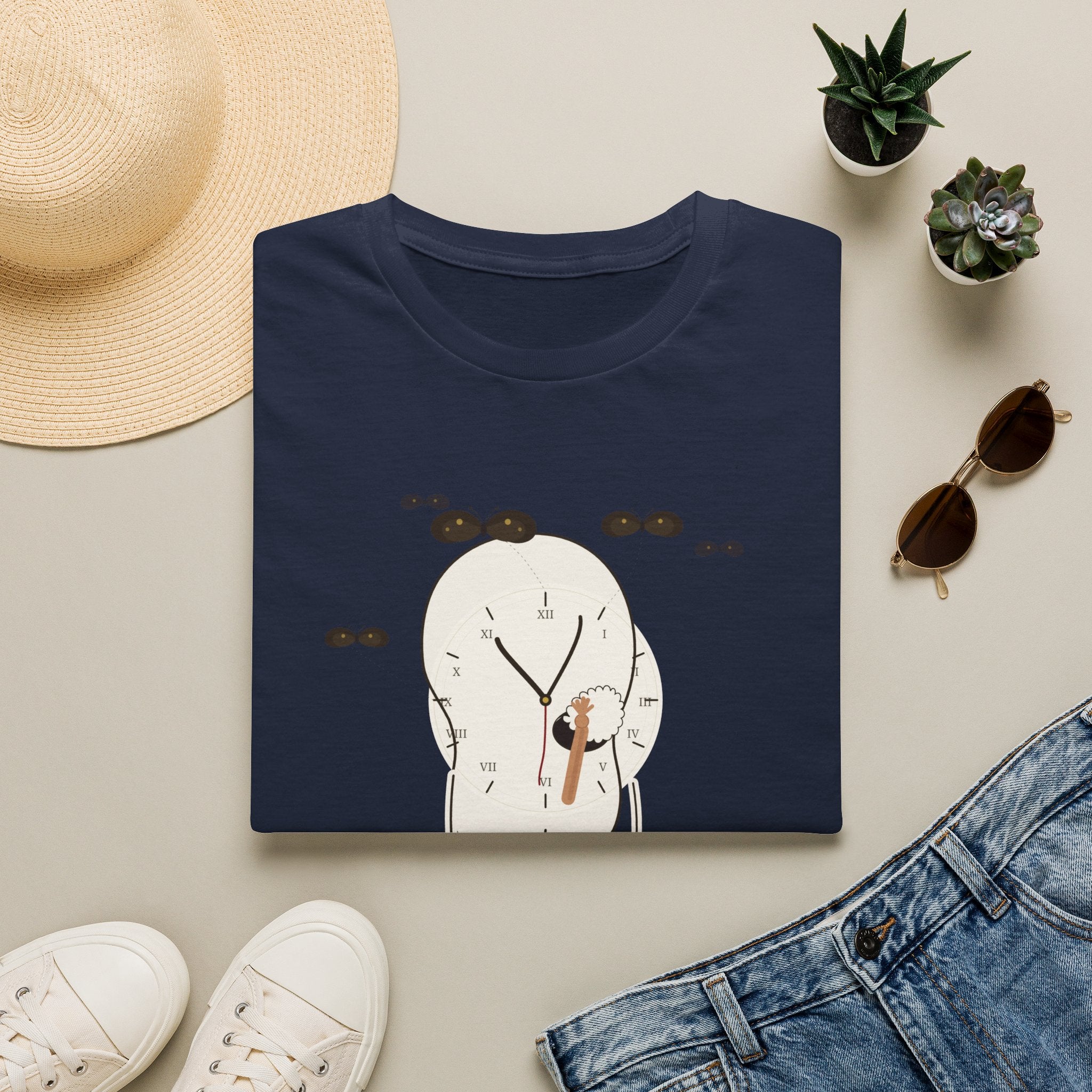 Liar Clock Graphic T‑Shirt — Quirky Surreal Illustration Tee