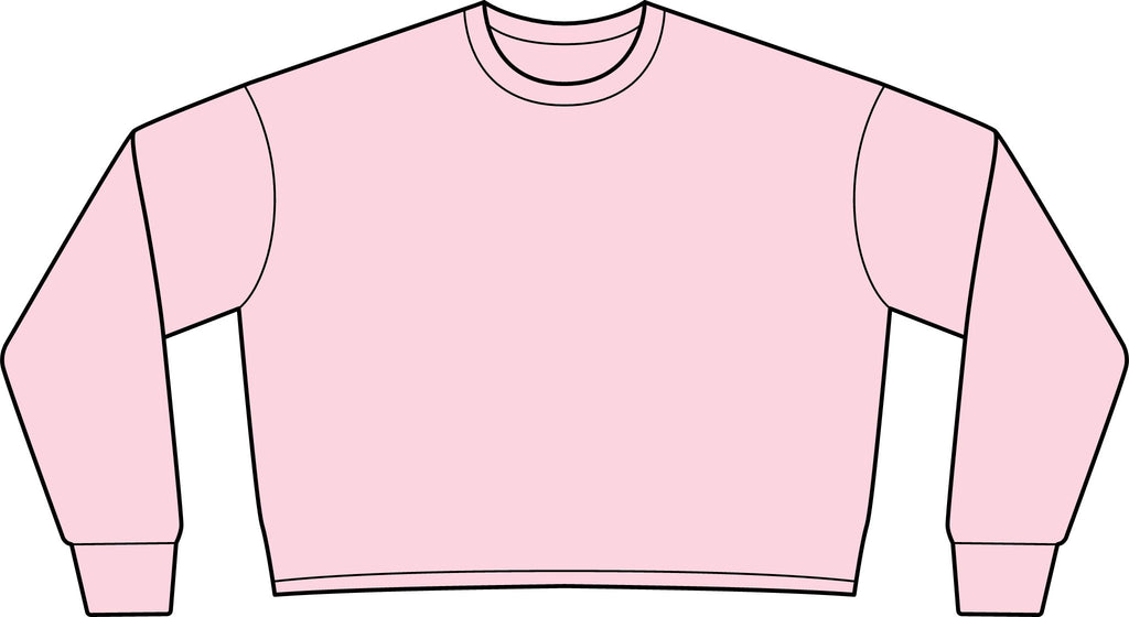 BeaLizzie Heart Crop Sweatshirt  Women's Lightweight Crewneck