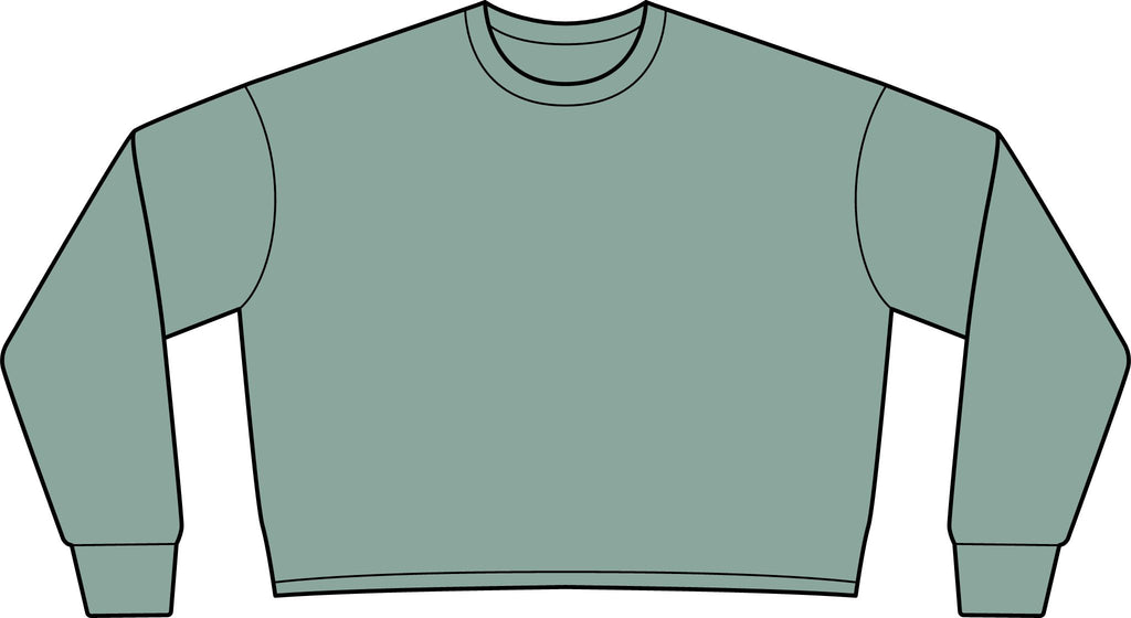 BeaLizzie Heart Crop Sweatshirt  Women's Lightweight Crewneck