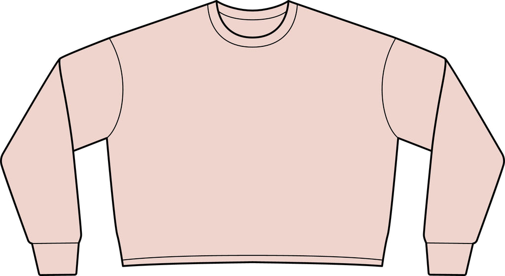 BeaLizzie Heart Crop Sweatshirt  Women's Lightweight Crewneck