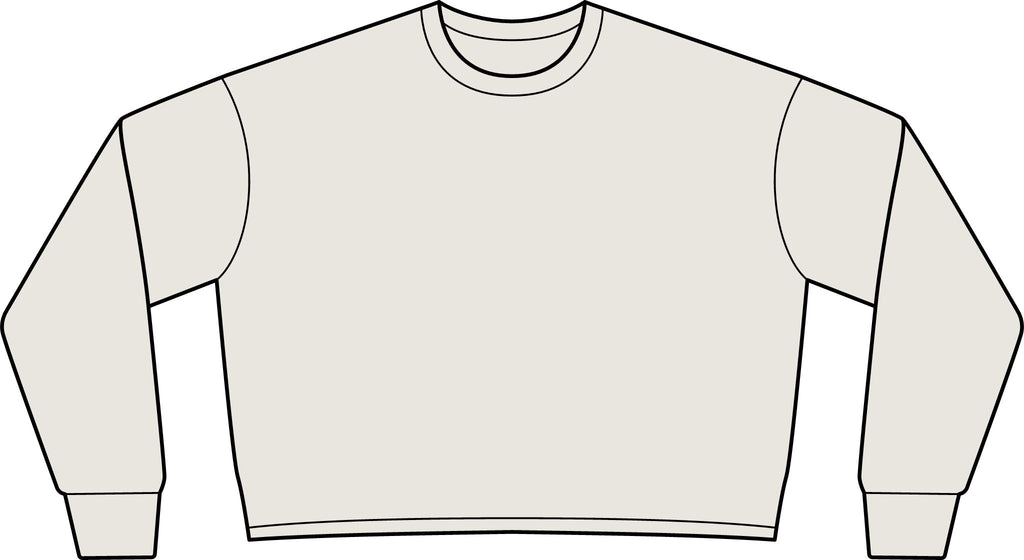 BeaLizzie Heart Crop Sweatshirt  Women's Lightweight Crewneck