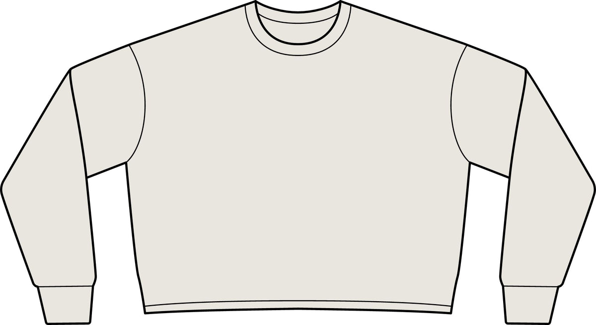 BeaLizzie Heart Crop Sweatshirt  Women's Lightweight Crewneck