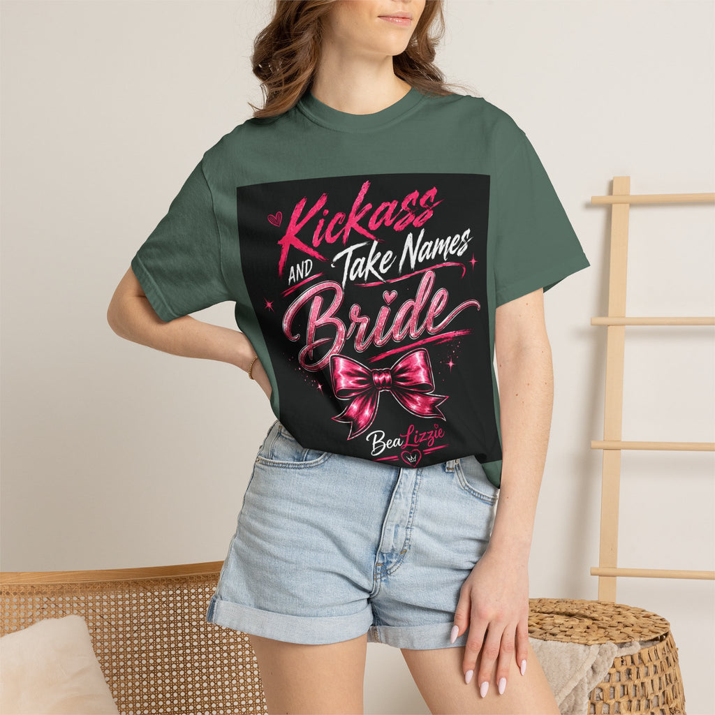 Bride 'Kick Ass and Take Names' Graphic Tee — Bachelorette Party Shirt